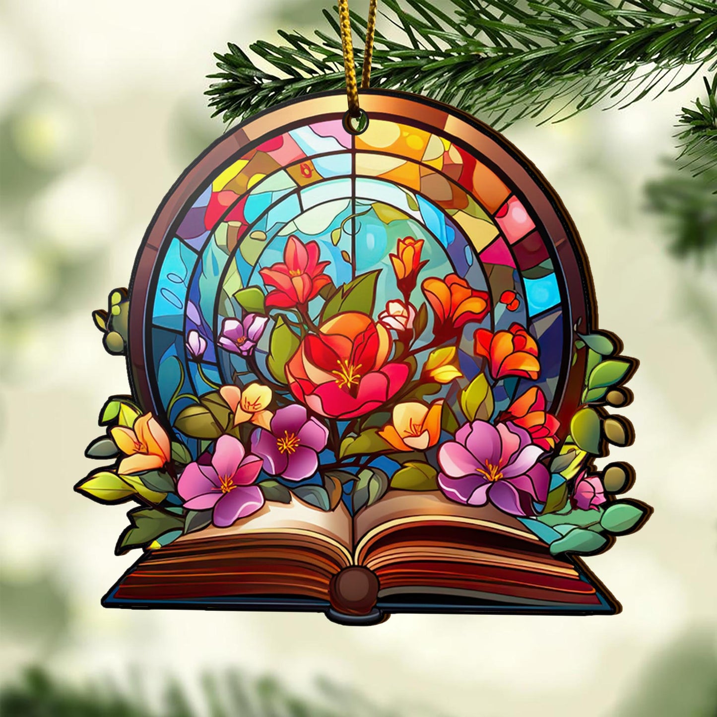 Book Wooden Ornaments 2 Sides, Book Ornaments For Christmas Tree, Christmas Tree Hanging, Christmas Decorations EPHG-52489