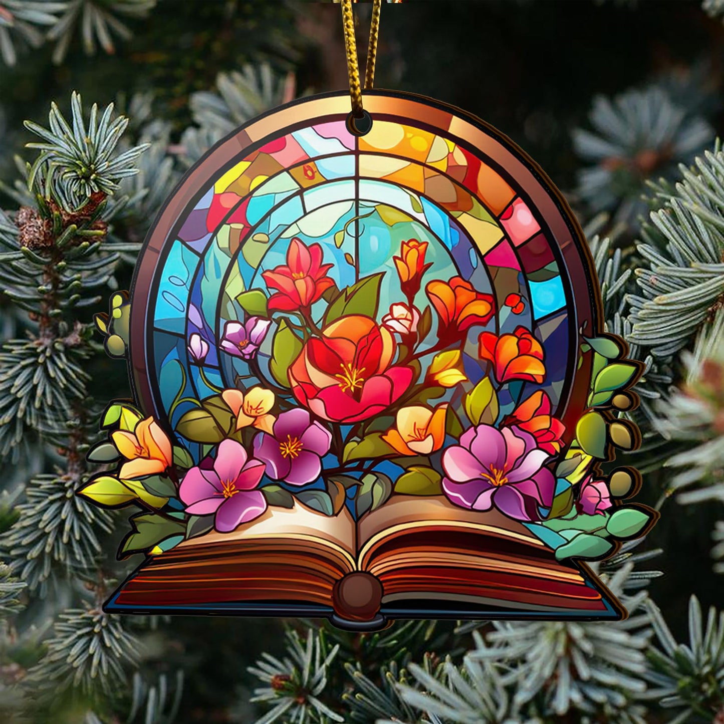 Book Wooden Ornaments 2 Sides, Book Ornaments For Christmas Tree, Christmas Tree Hanging, Christmas Decorations EPHG-52489