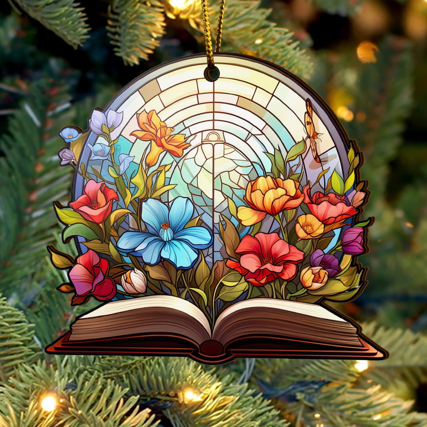 Book Wooden Ornaments 2 Sides, Book Ornaments For Christmas Tree, Christmas Tree Hanging, Christmas Decorations EPHG-52489