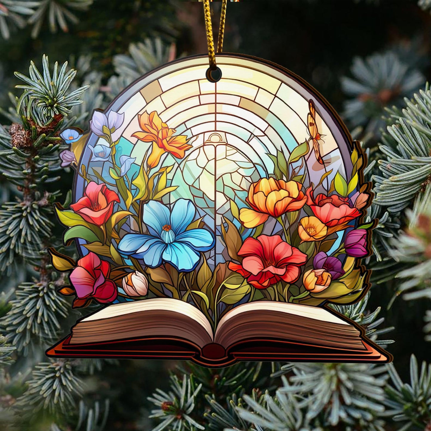 Book Wooden Ornaments 2 Sides, Book Ornaments For Christmas Tree, Christmas Tree Hanging, Christmas Decorations EPHG-52489