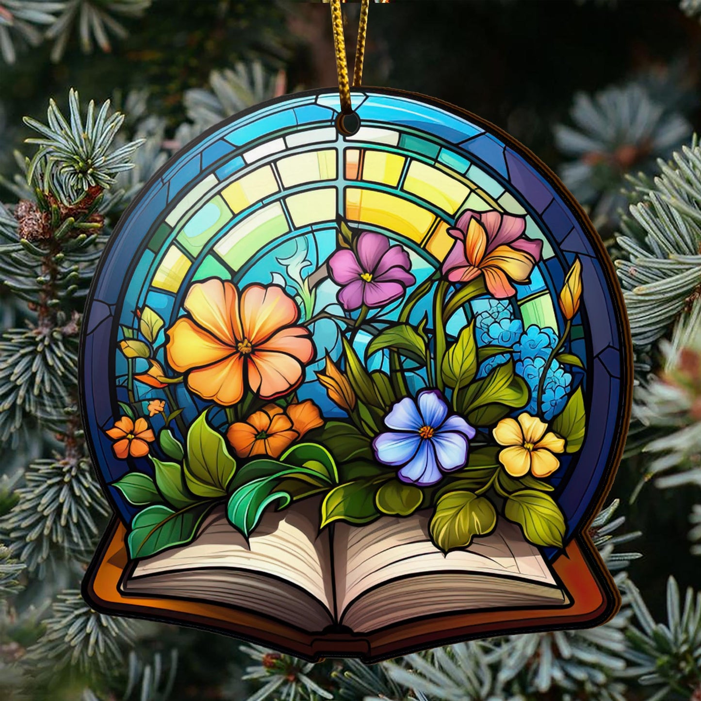 Book Wooden Ornaments 2 Sides, Book Ornaments For Christmas Tree, Christmas Tree Hanging, Christmas Decorations EPHG-52489