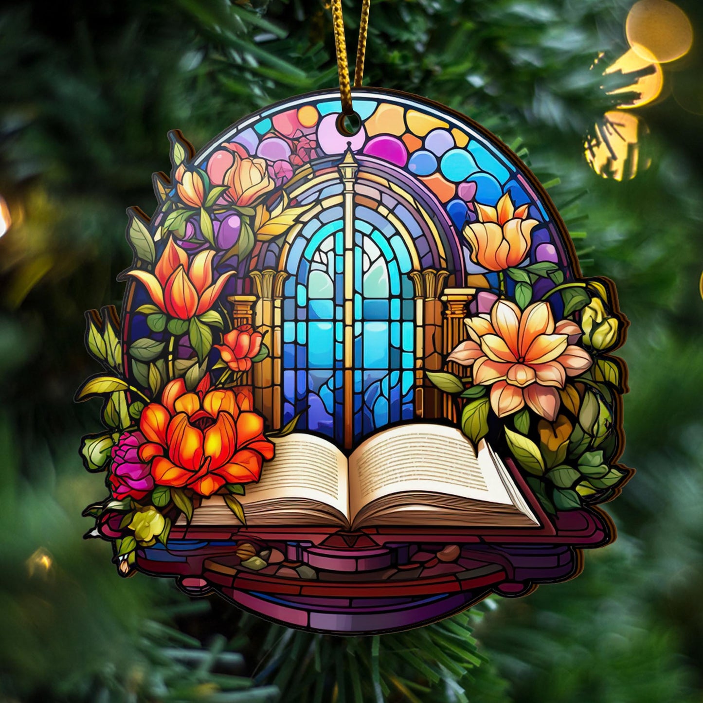 Book Wooden Ornaments 2 Sides, Book Ornaments For Christmas Tree, Christmas Tree Hanging, Christmas Decorations EPHG-52489