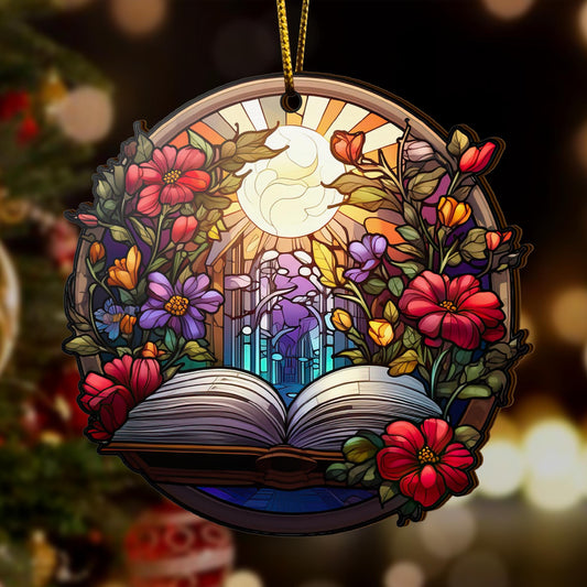 Book Wooden Ornaments 2 Sides, Book Ornaments For Christmas Tree, Christmas Tree Hanging, Christmas Decorations EPHG-52489