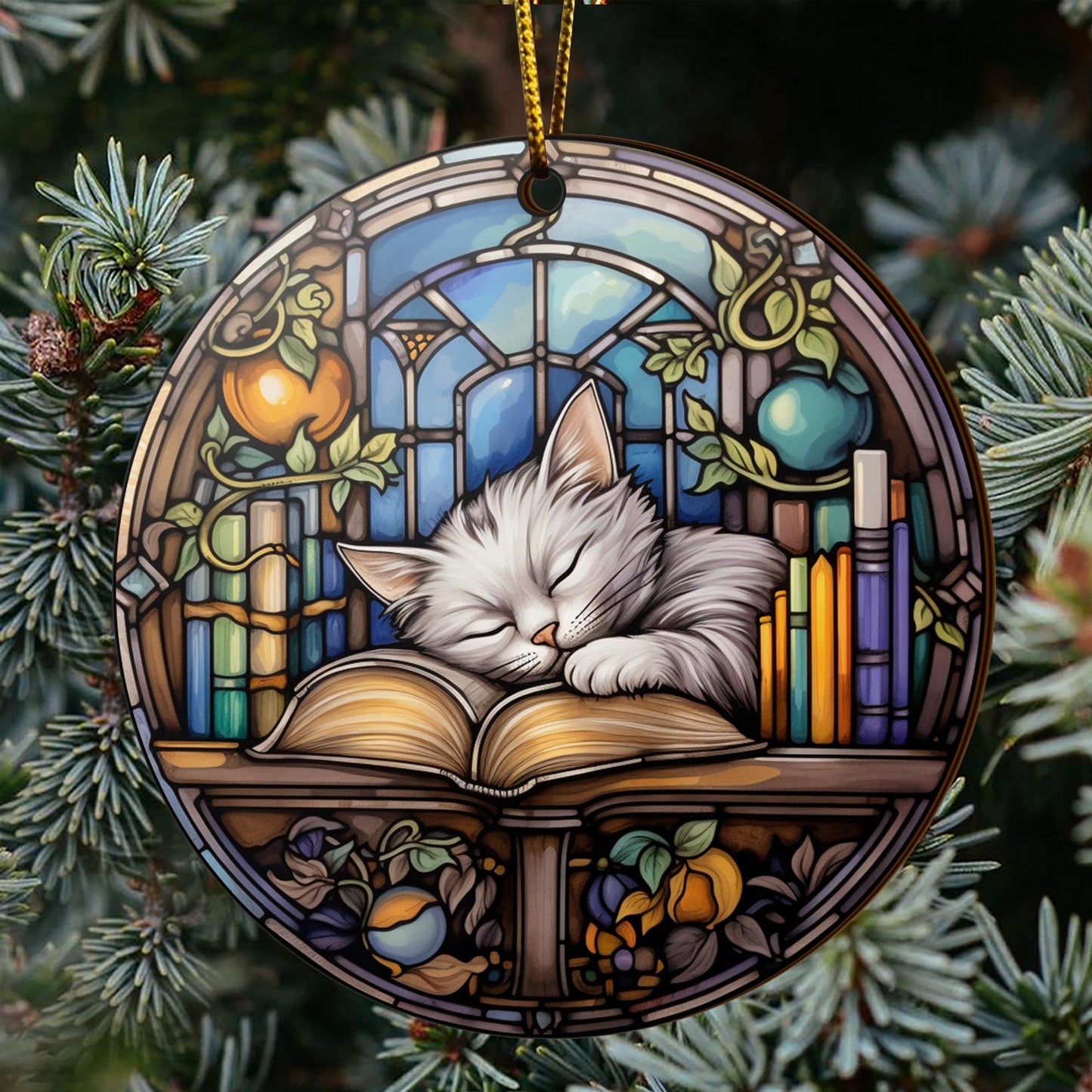 Book Wooden Ornaments 2 Sides, Book Ornaments For Christmas Tree, Christmas Tree Hanging, Christmas Decorations EPHG-52489