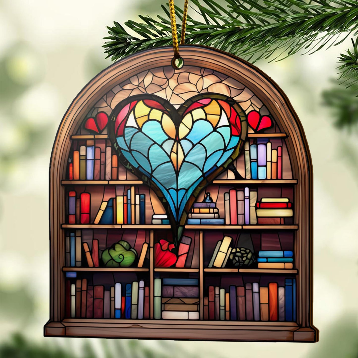 Book Wooden Ornaments 2 Sides, Book Ornaments For Christmas Tree, Christmas Tree Hanging, Christmas Decorations EPHG-52489