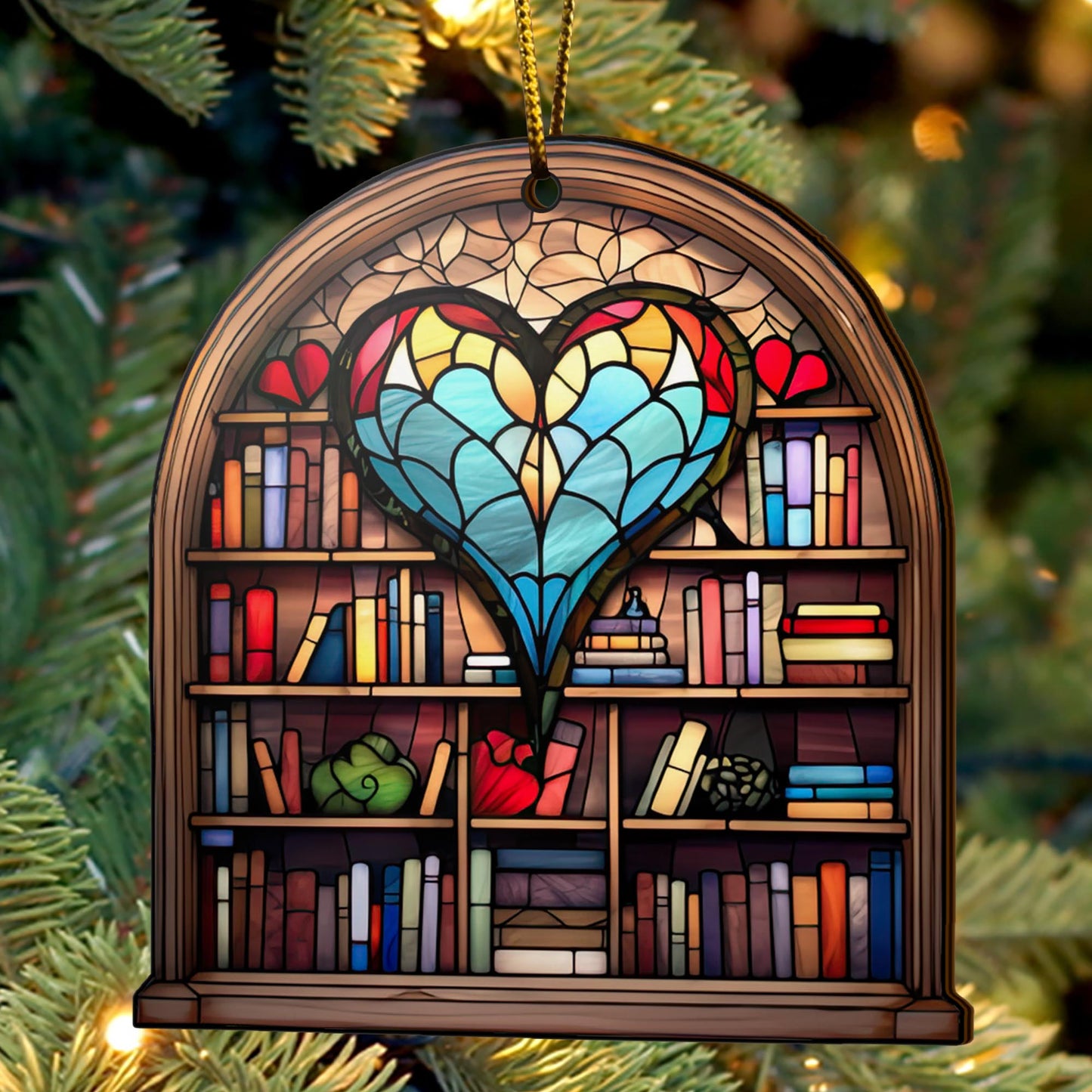 Book Wooden Ornaments 2 Sides, Book Ornaments For Christmas Tree, Christmas Tree Hanging, Christmas Decorations EPHG-52489