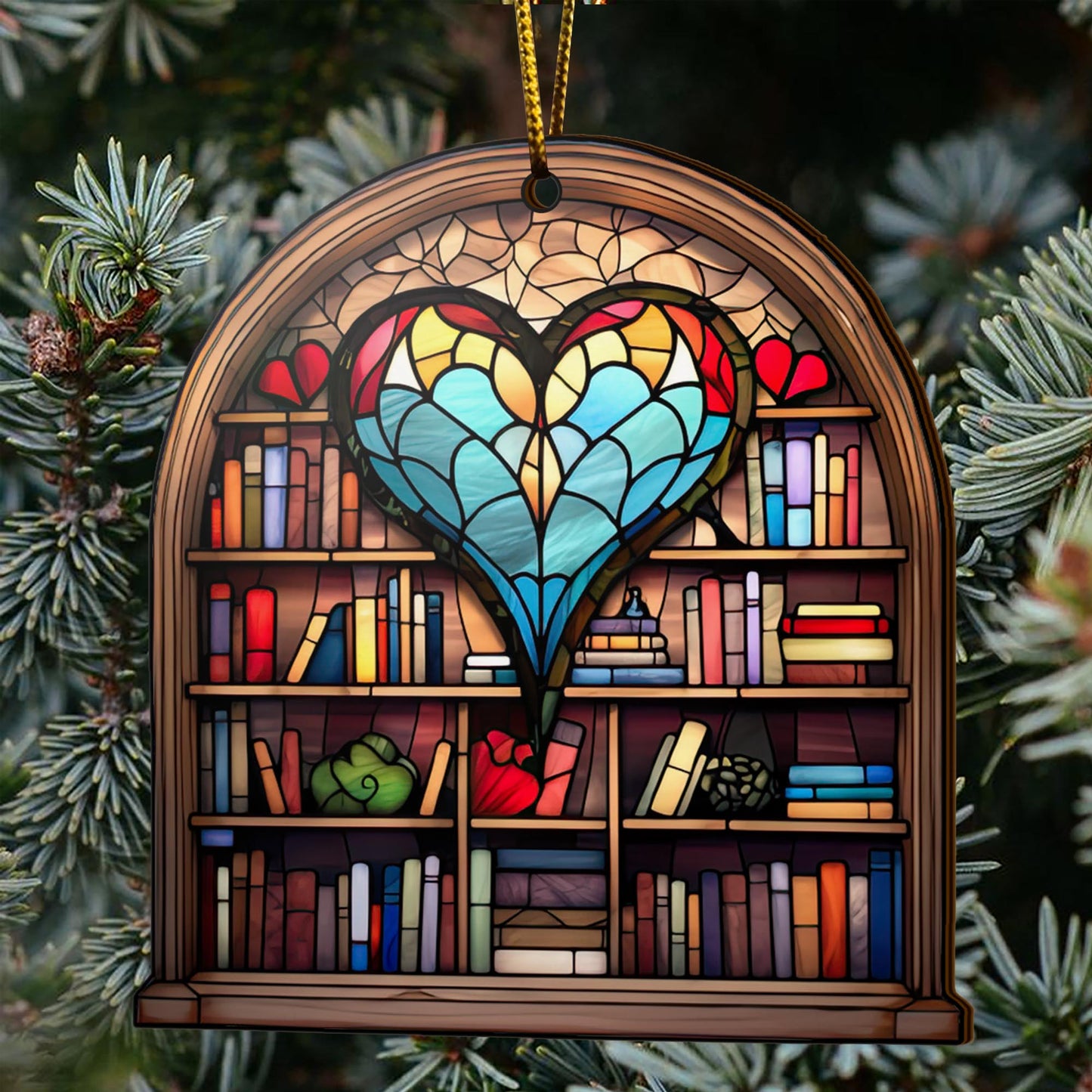 Book Wooden Ornaments 2 Sides, Book Ornaments For Christmas Tree, Christmas Tree Hanging, Christmas Decorations EPHG-52489