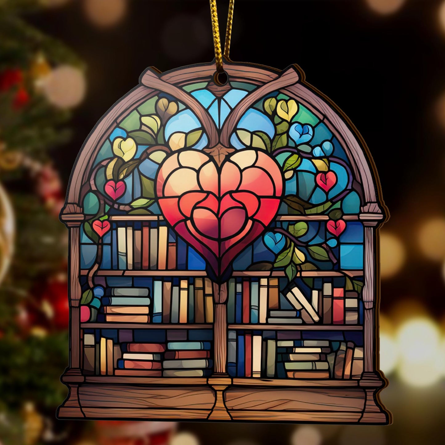 Book Wooden Ornaments 2 Sides, Book Ornaments For Christmas Tree, Christmas Tree Hanging, Christmas Decorations EPHG-52489