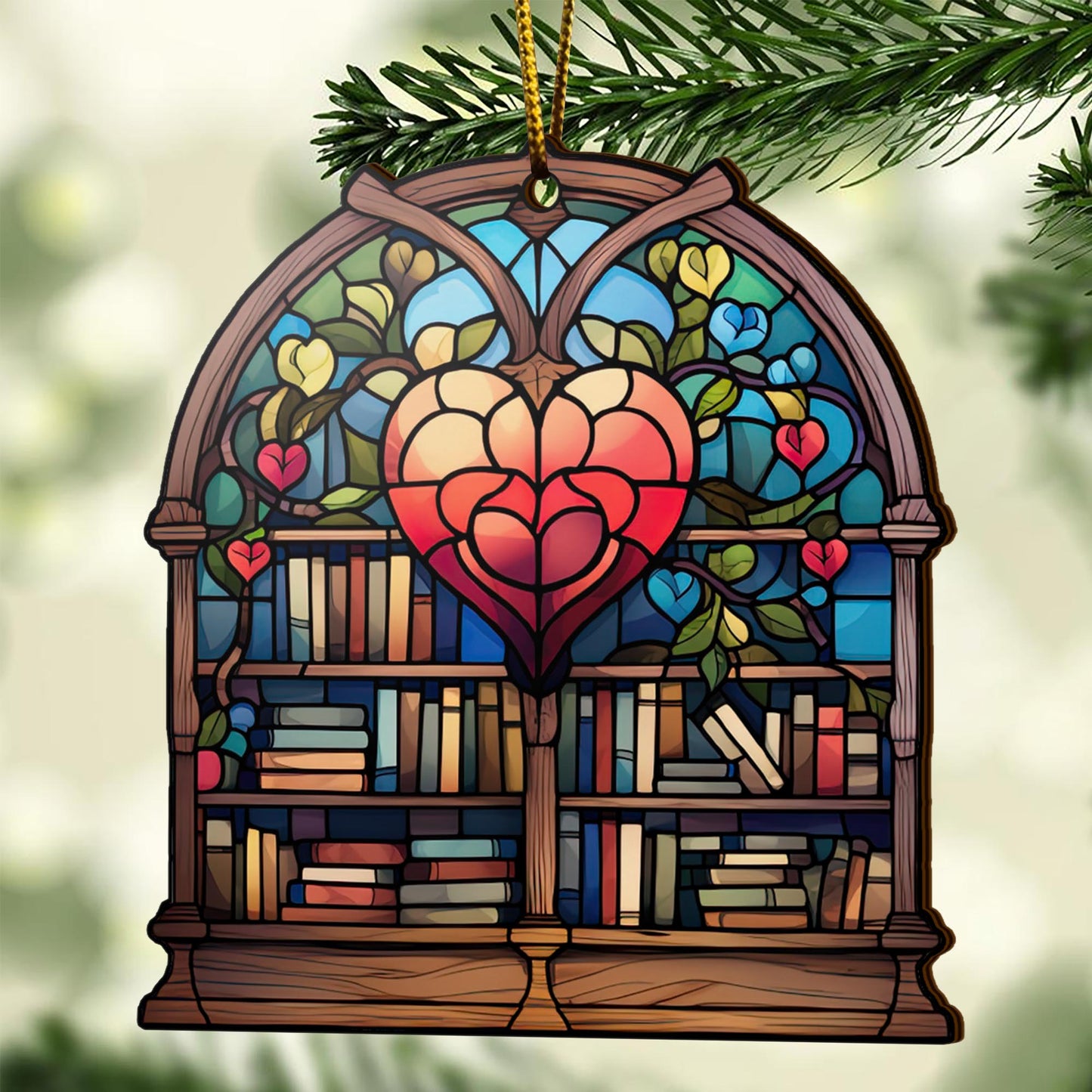 Book Wooden Ornaments 2 Sides, Book Ornaments For Christmas Tree, Christmas Tree Hanging, Christmas Decorations EPHG-52489