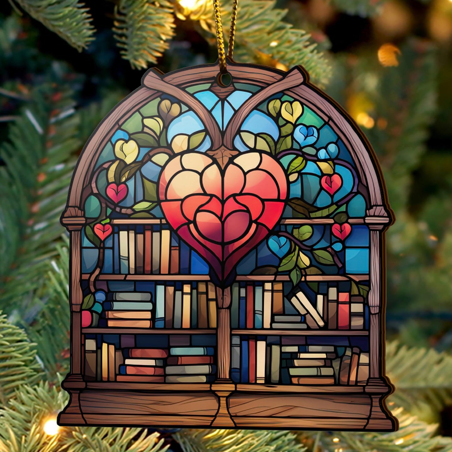 Book Wooden Ornaments 2 Sides, Book Ornaments For Christmas Tree, Christmas Tree Hanging, Christmas Decorations EPHG-52489