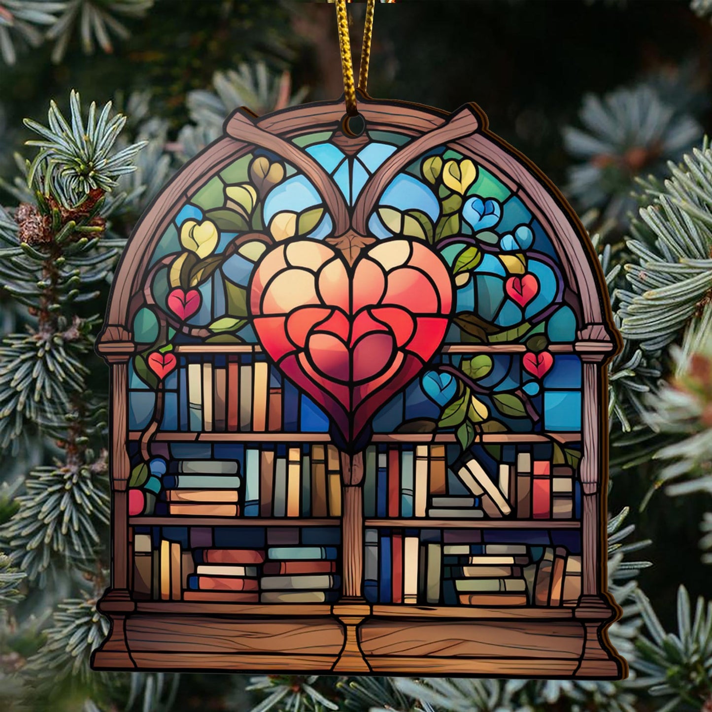 Book Wooden Ornaments 2 Sides, Book Ornaments For Christmas Tree, Christmas Tree Hanging, Christmas Decorations EPHG-52489