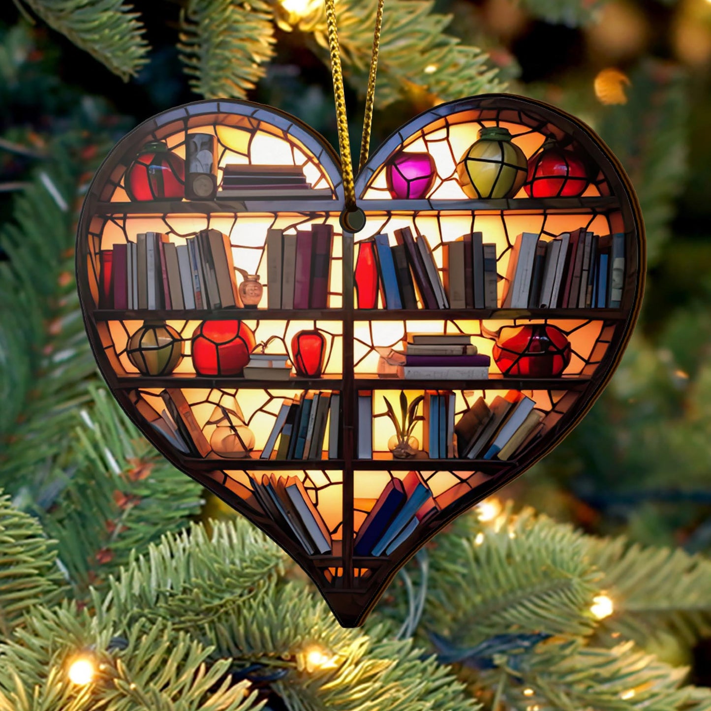 Book Wooden Ornaments 2 Sides, Book Ornaments For Christmas Tree, Christmas Tree Hanging, Christmas Decorations EPHG-52489