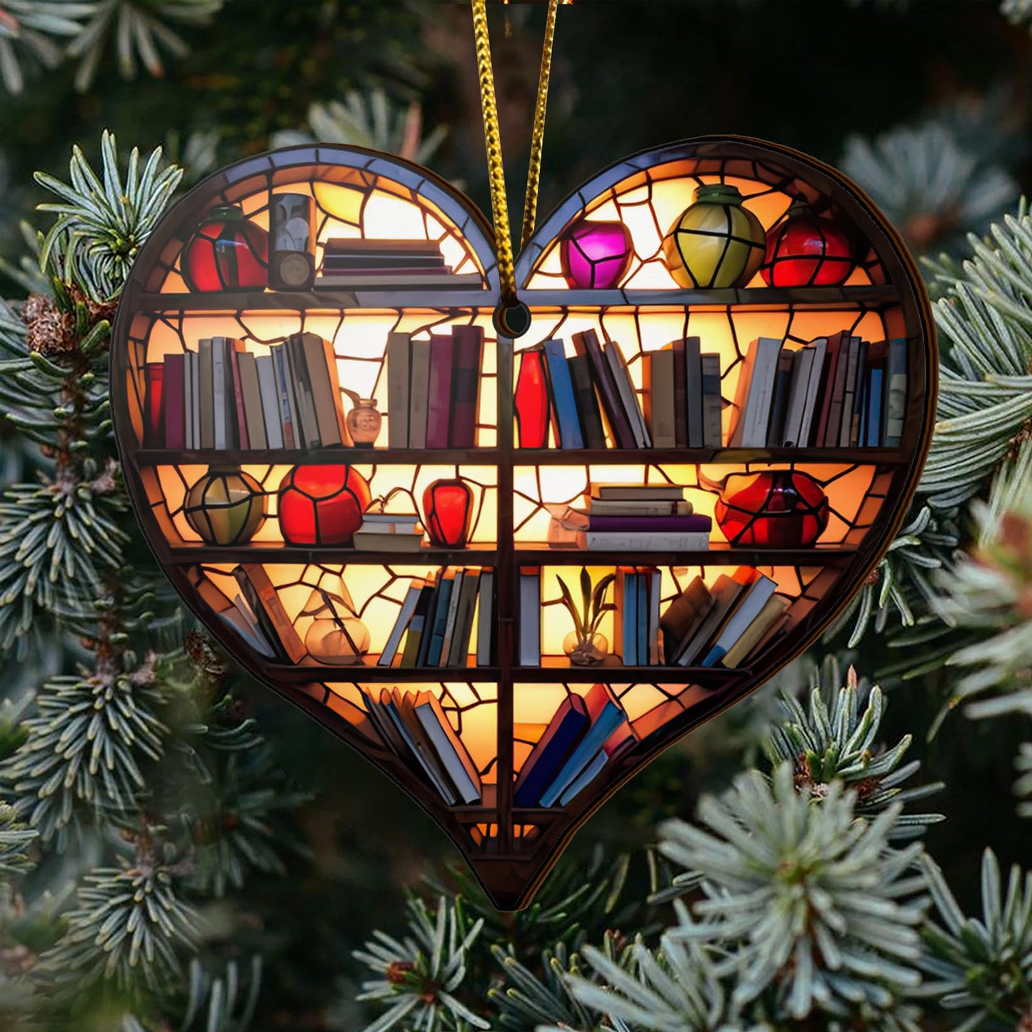 Book Wooden Ornaments 2 Sides, Book Ornaments For Christmas Tree, Christmas Tree Hanging, Christmas Decorations EPHG-52489