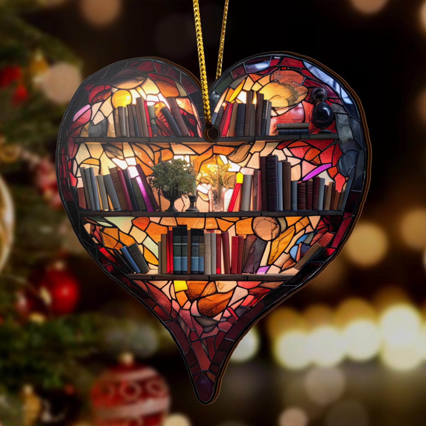 Book Wooden Ornaments 2 Sides, Book Ornaments For Christmas Tree, Christmas Tree Hanging, Christmas Decorations EPHG-52489