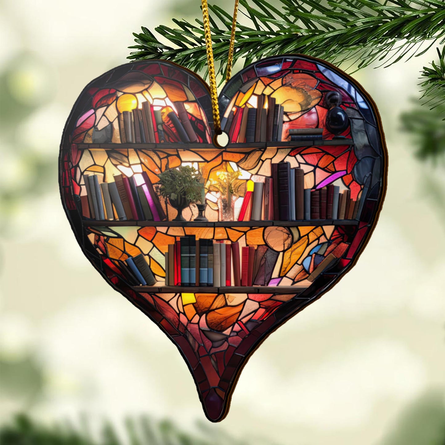 Book Wooden Ornaments 2 Sides, Book Ornaments For Christmas Tree, Christmas Tree Hanging, Christmas Decorations EPHG-52489