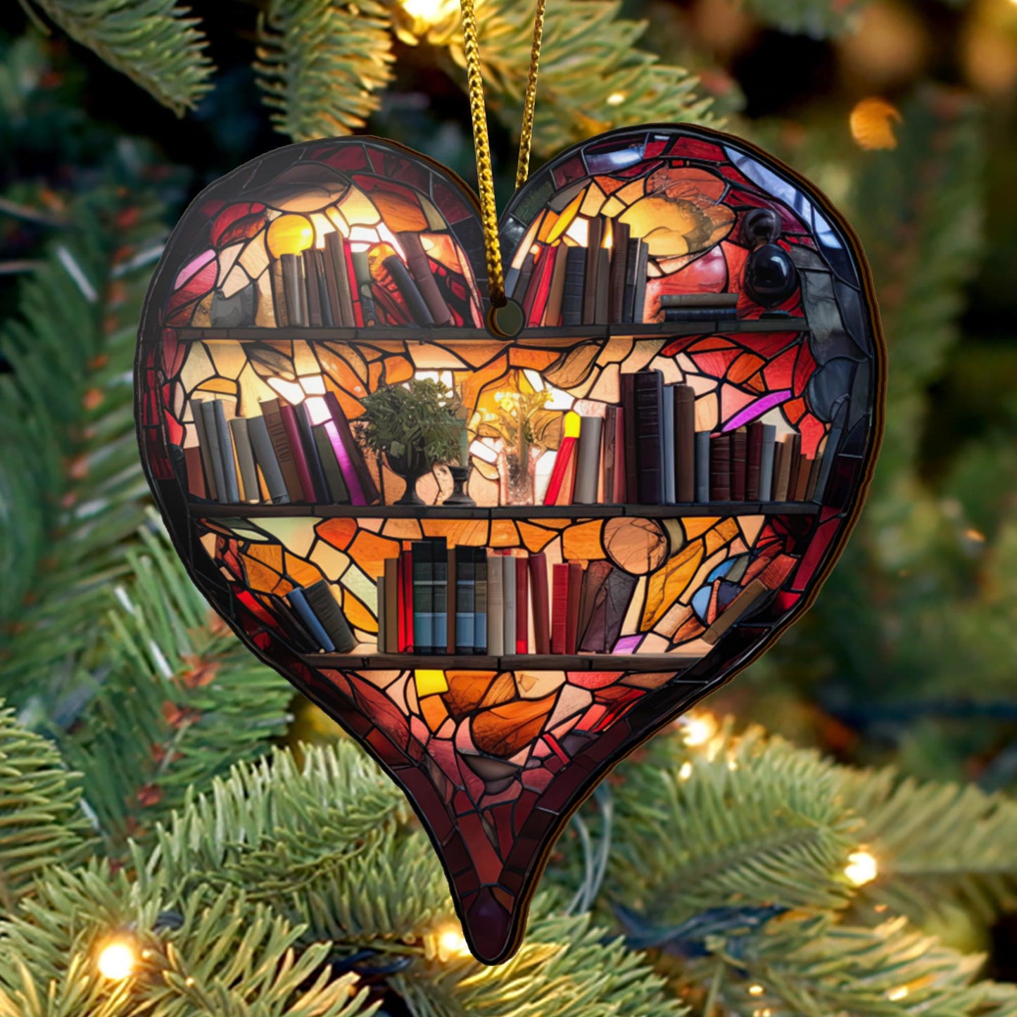 Book Wooden Ornaments 2 Sides, Book Ornaments For Christmas Tree, Christmas Tree Hanging, Christmas Decorations EPHG-52489