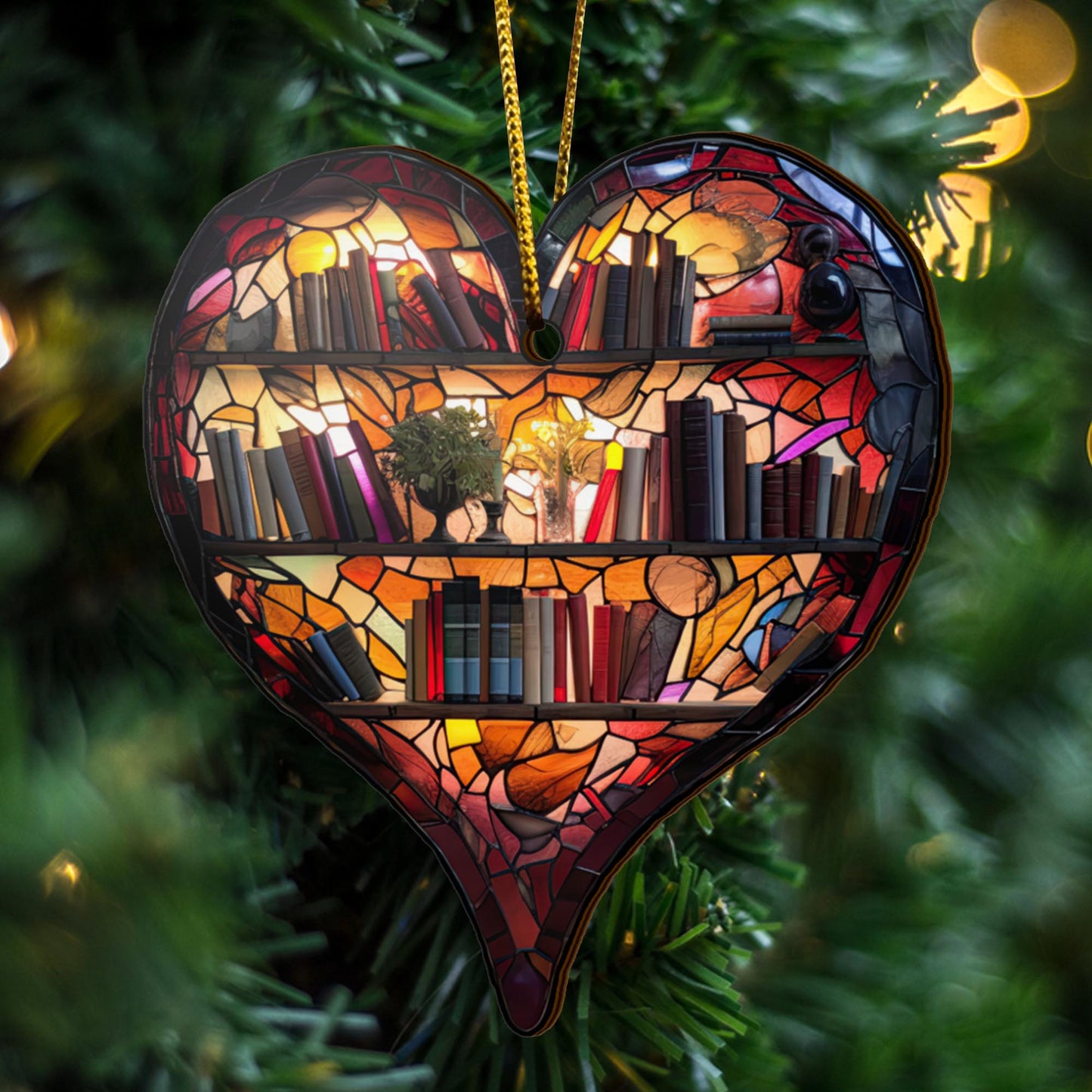 Book Wooden Ornaments 2 Sides, Book Ornaments For Christmas Tree, Christmas Tree Hanging, Christmas Decorations EPHG-52489