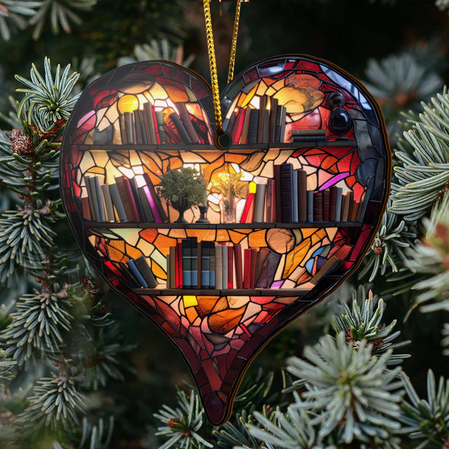 Book Wooden Ornaments 2 Sides, Book Ornaments For Christmas Tree, Christmas Tree Hanging, Christmas Decorations EPHG-52489