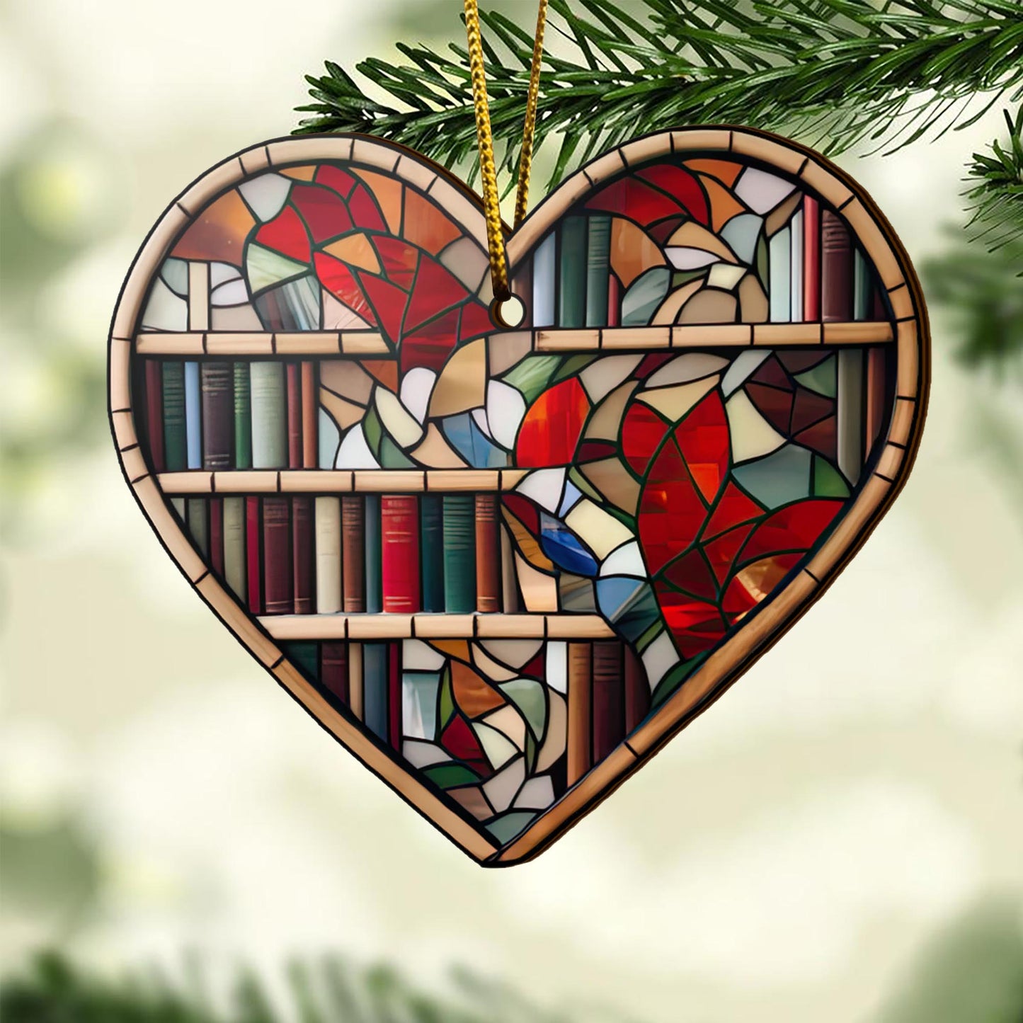 Book Wooden Ornaments 2 Sides, Book Ornaments For Christmas Tree, Christmas Tree Hanging, Christmas Decorations EPHG-52489