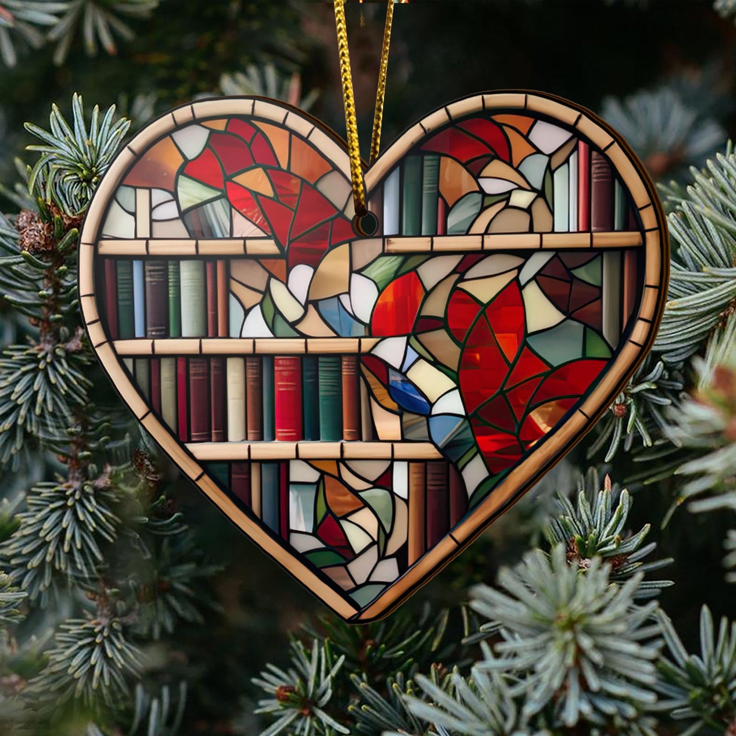 Book Wooden Ornaments 2 Sides, Book Ornaments For Christmas Tree, Christmas Tree Hanging, Christmas Decorations EPHG-52489