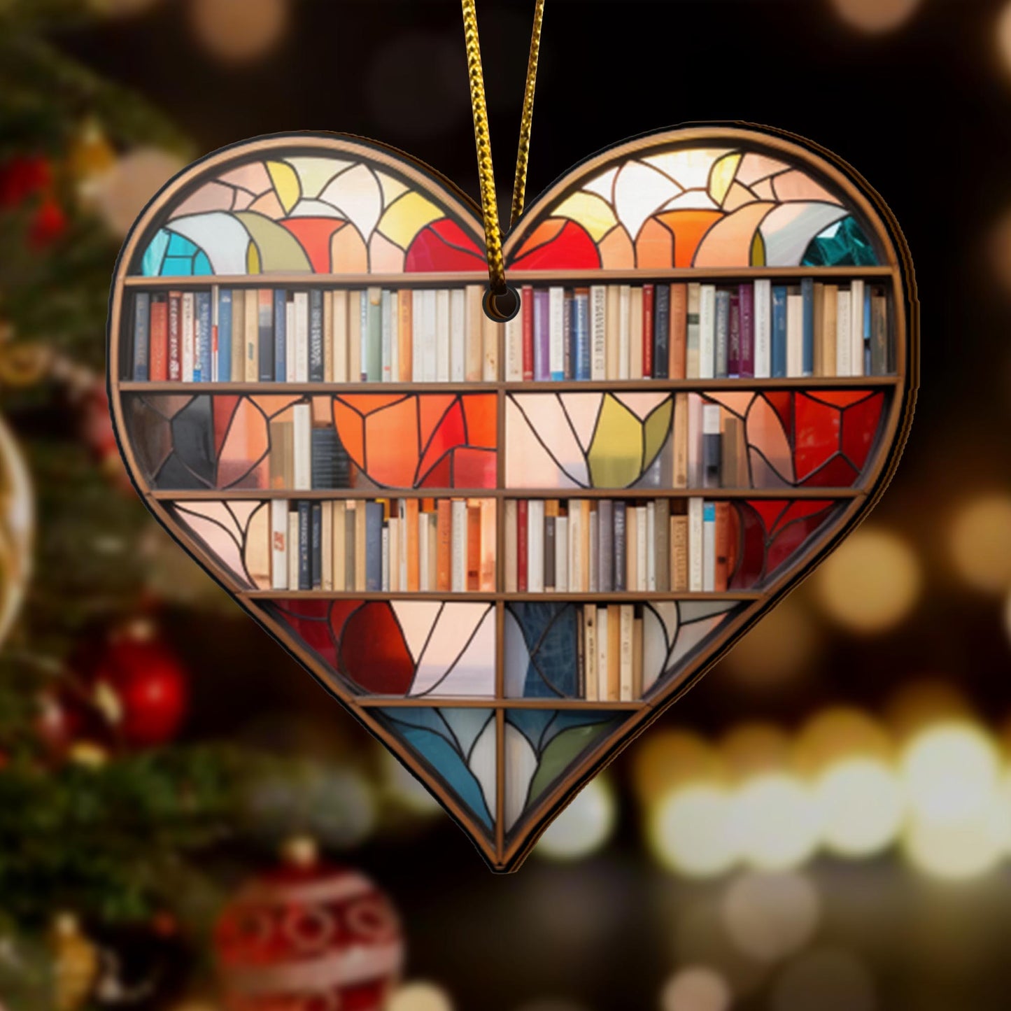 Book Wooden Ornaments 2 Sides, Book Ornaments For Christmas Tree, Christmas Tree Hanging, Christmas Decorations EPHG-52489