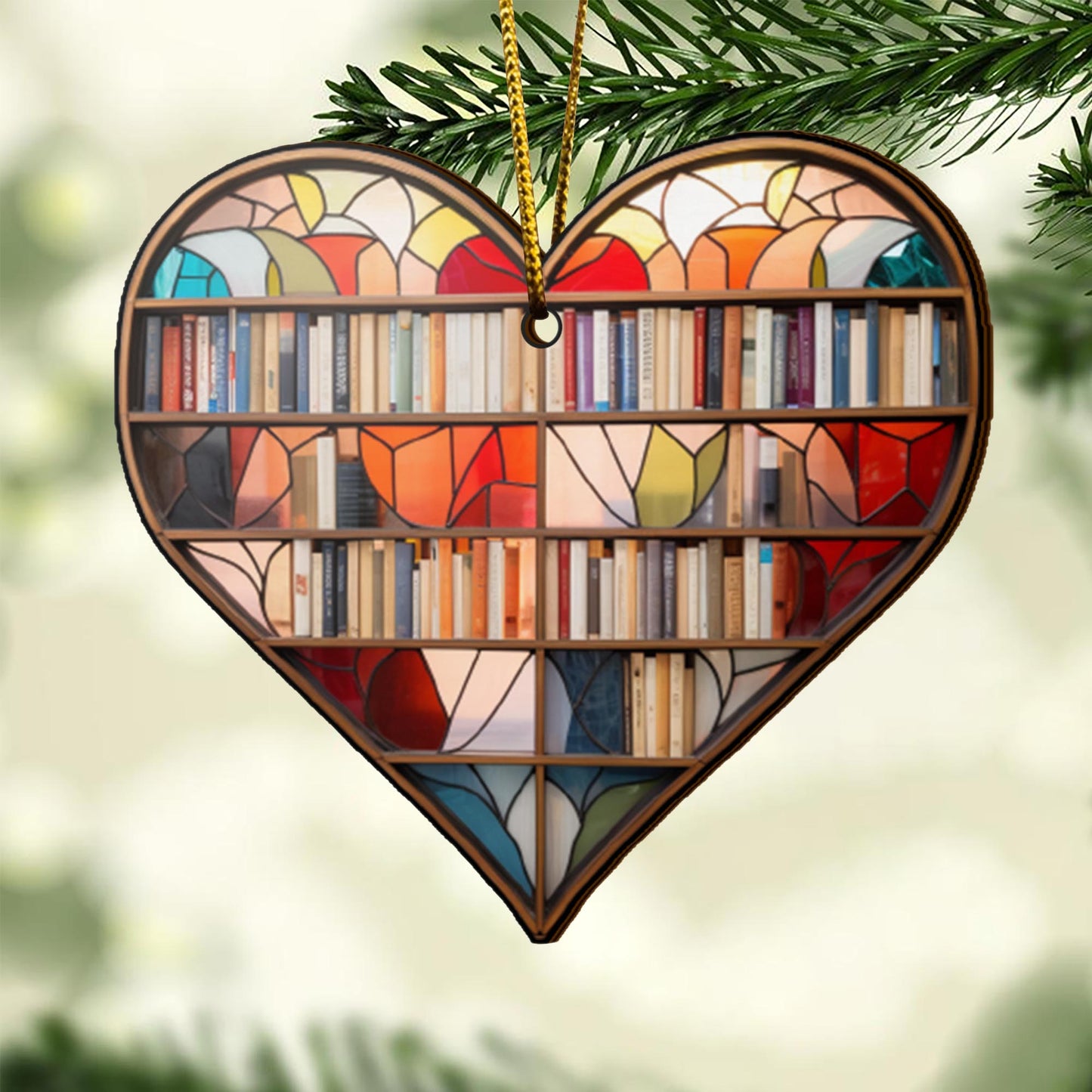 Book Wooden Ornaments 2 Sides, Book Ornaments For Christmas Tree, Christmas Tree Hanging, Christmas Decorations EPHG-52489