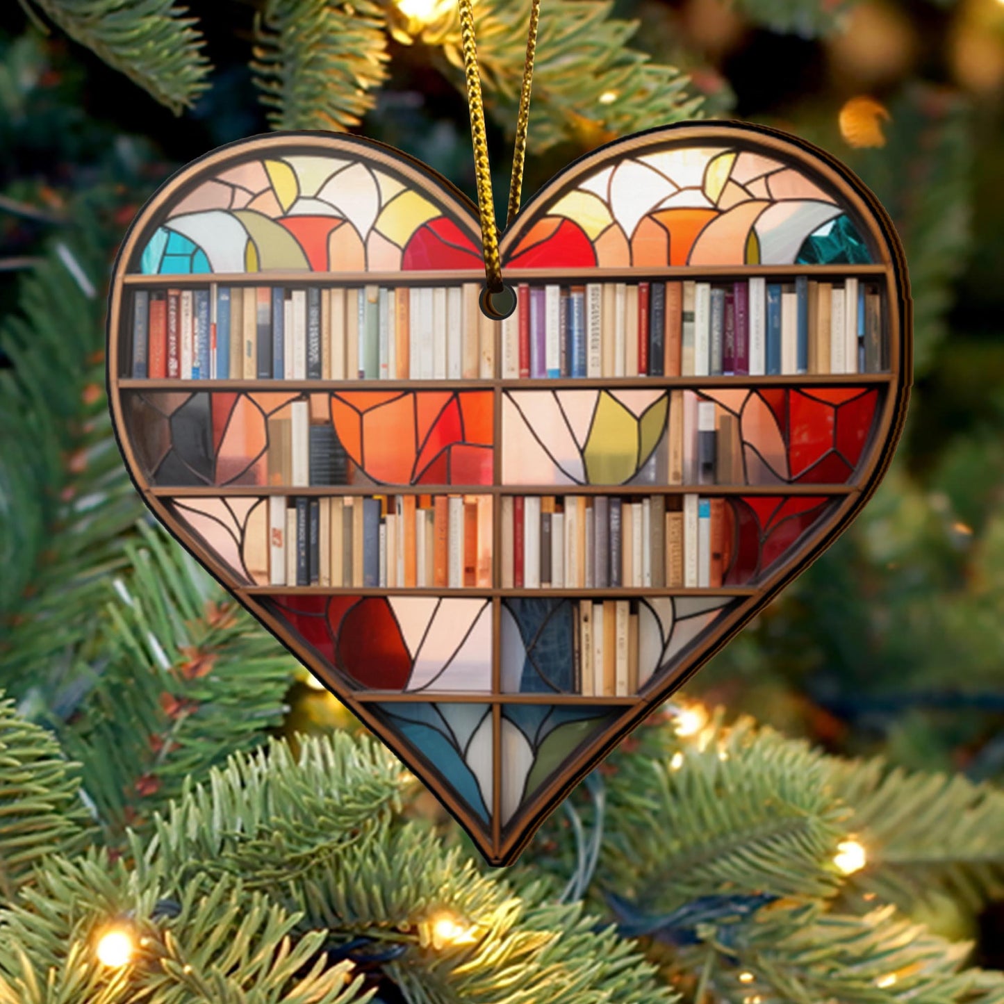 Book Wooden Ornaments 2 Sides, Book Ornaments For Christmas Tree, Christmas Tree Hanging, Christmas Decorations EPHG-52489