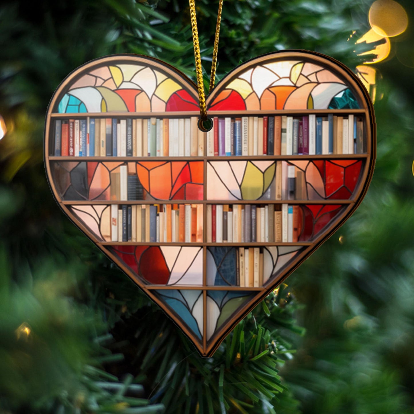 Book Wooden Ornaments 2 Sides, Book Ornaments For Christmas Tree, Christmas Tree Hanging, Christmas Decorations EPHG-52489