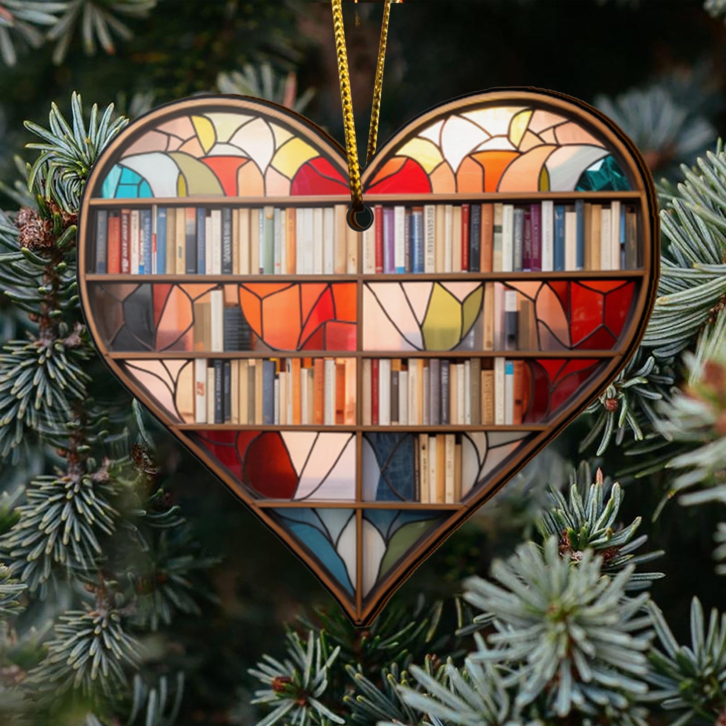 Book Wooden Ornaments 2 Sides, Book Ornaments For Christmas Tree, Christmas Tree Hanging, Christmas Decorations EPHG-52489