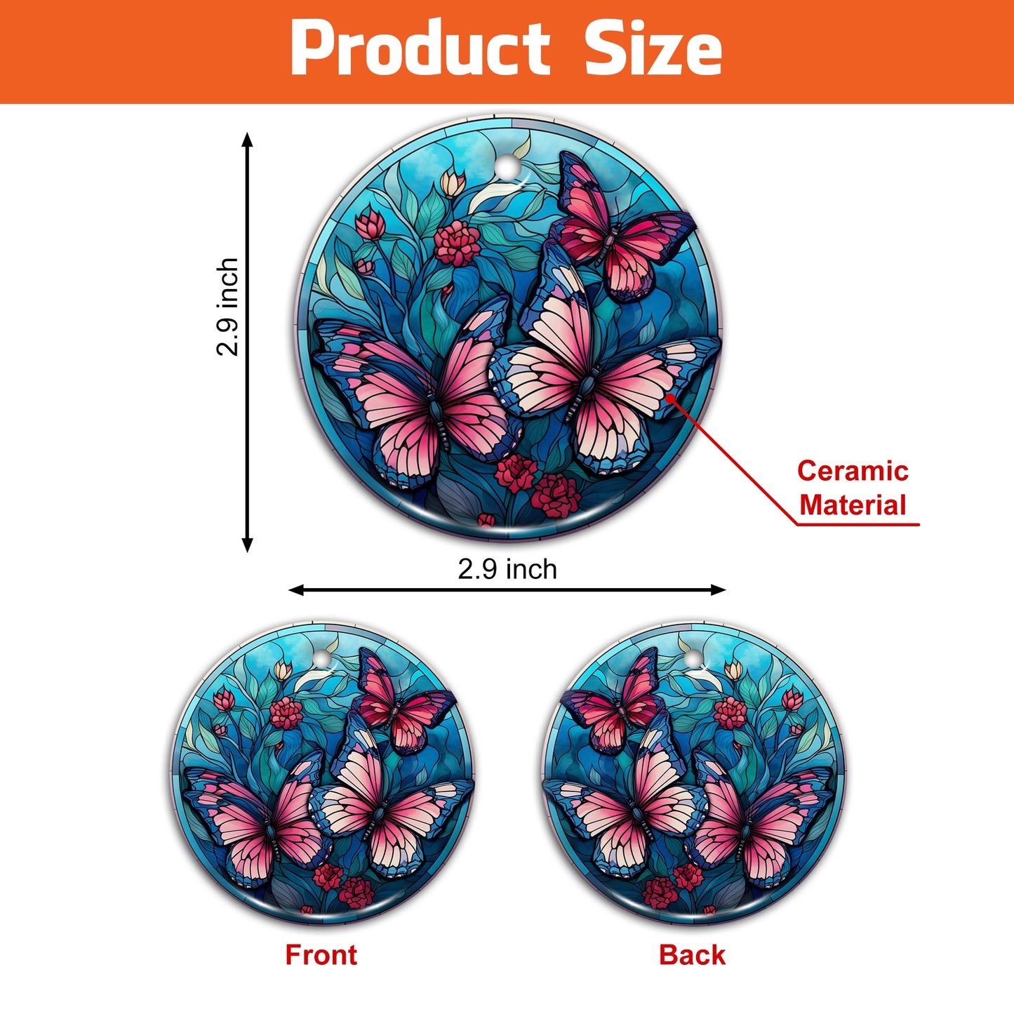 Butterfly Ceramic Ornaments, Butterfly Lover Gifts, Home Decorations EPHG-52541