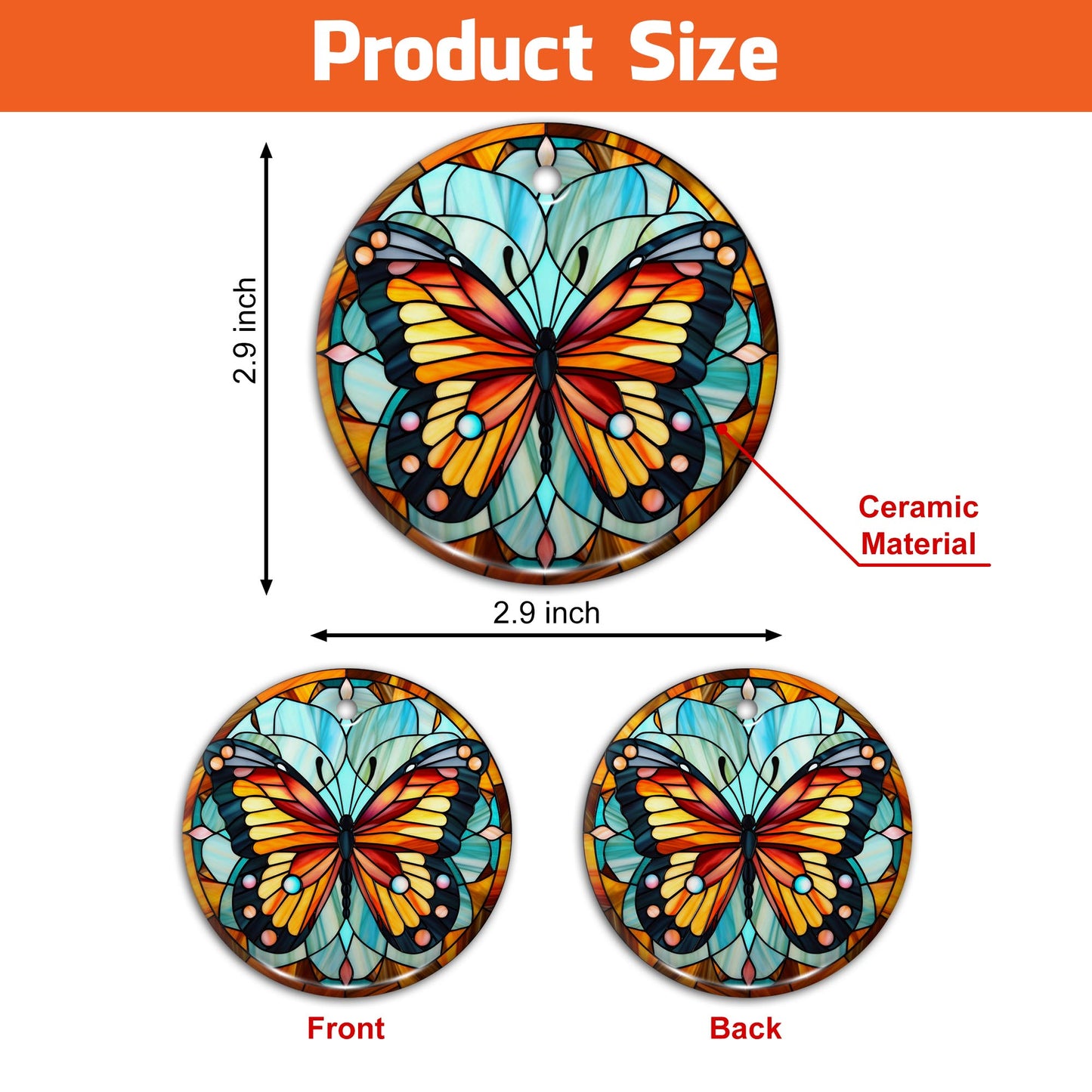 Butterfly Ceramic Ornaments, Butterfly Lover Gifts, Home Decorations EPHG-52541