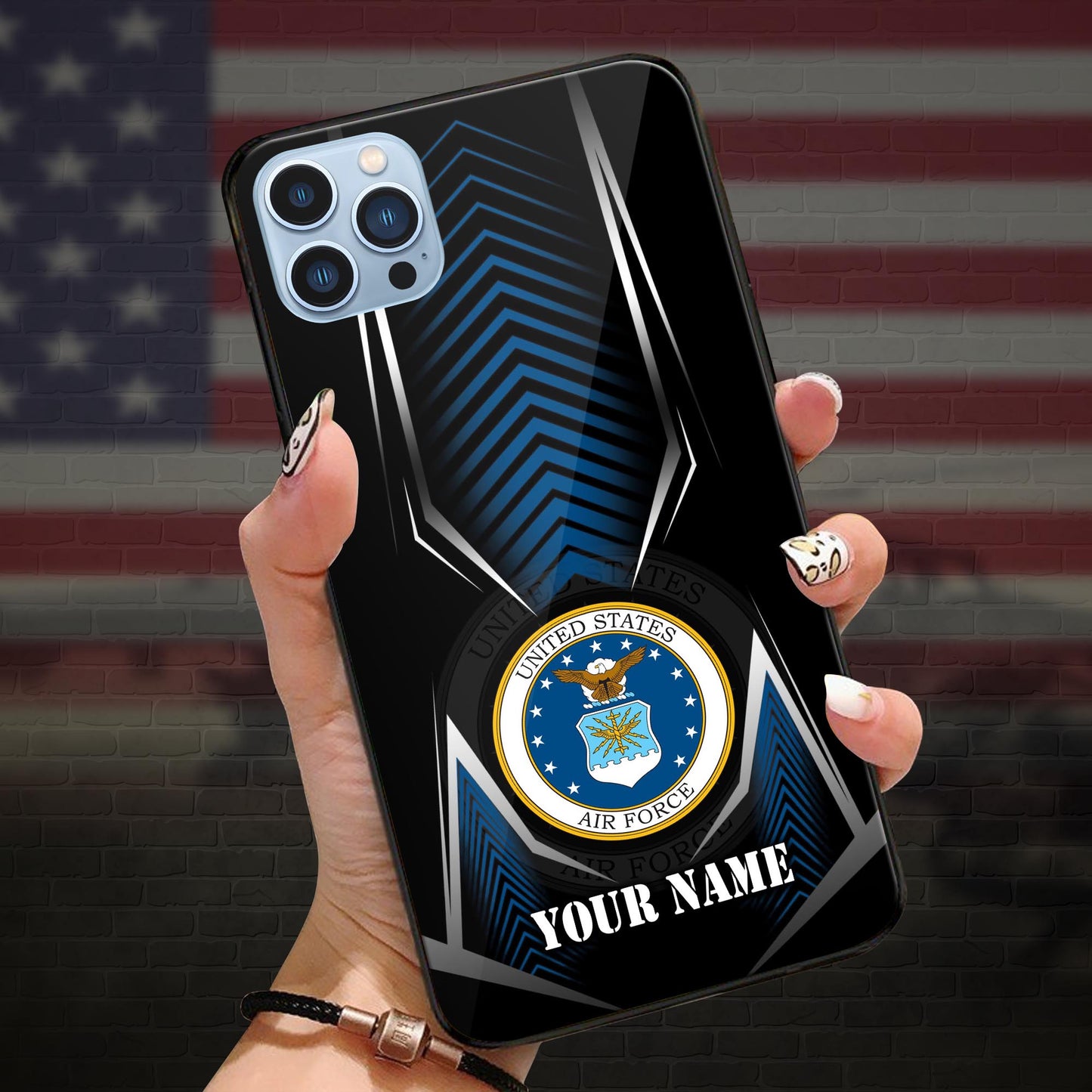 US AIR FORCE Veteran Phone Case Custom Name, Gifts for Father, Gifts For Veteran ETRG-37891