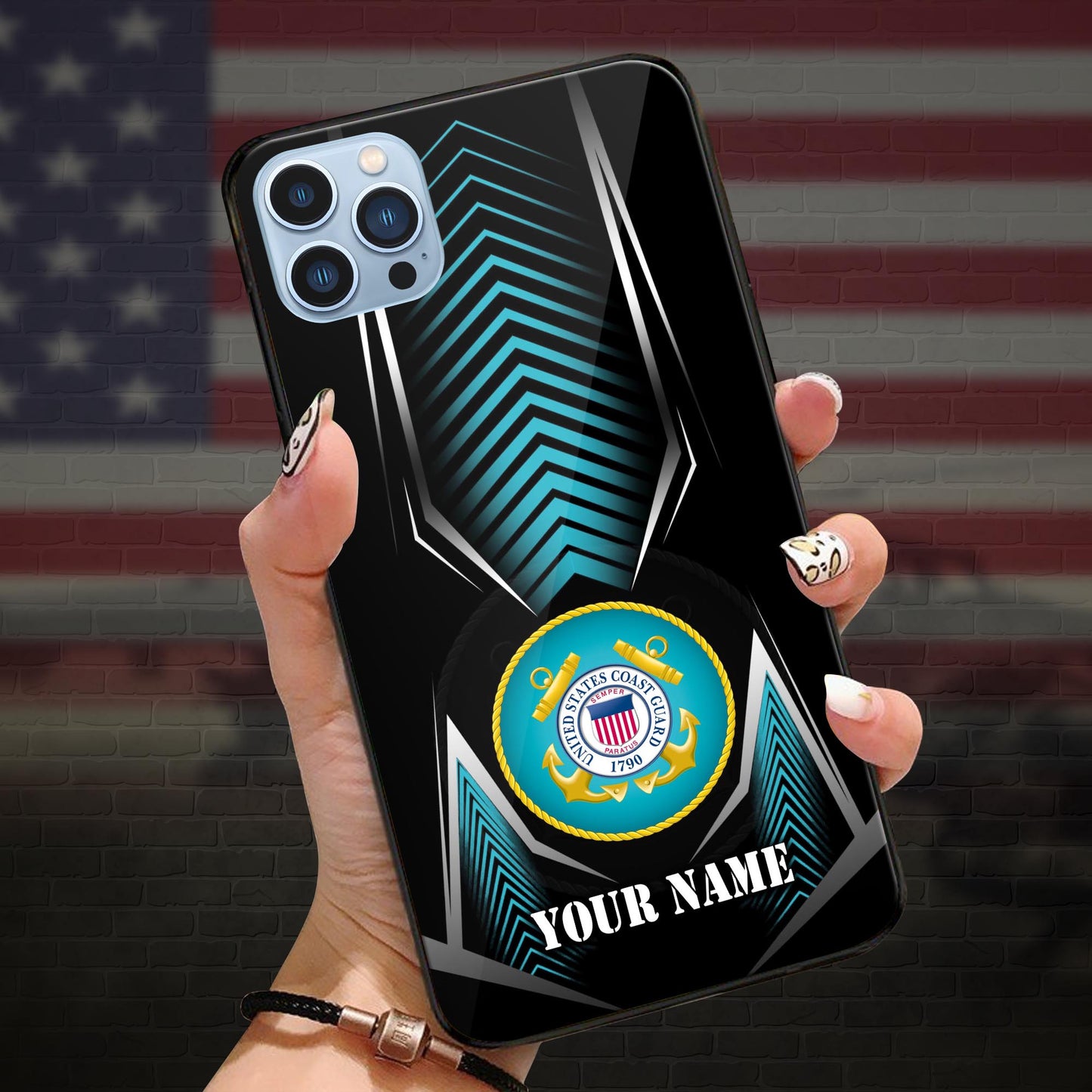 US Coast Guard Veteran Phone Case Custom Name, Gifts for Father, Gifts For Veteran ETRG-37891