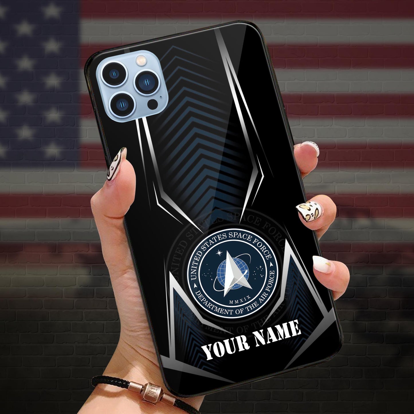 US SPACE FORCE Veteran Phone Case Custom Name, Gifts for Father, Gifts For Veteran ETRG-37891