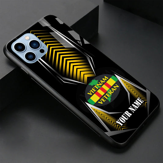 VIETNAM VETERAN Veteran Phone Case Custom Name, Gifts for Father, Gifts For Veteran ETRG-37891