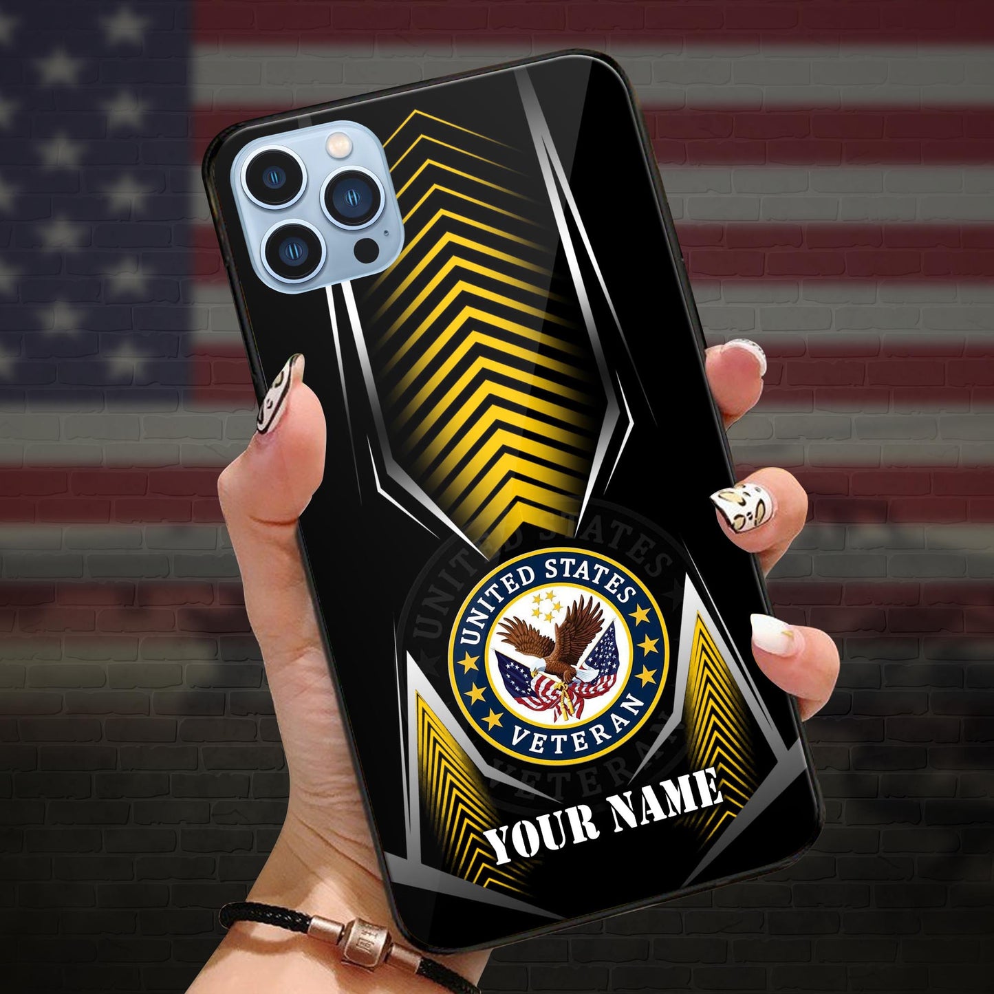 US Veteran Veteran Phone Case Custom Name, Gifts for Father, Gifts For Veteran ETRG-37891