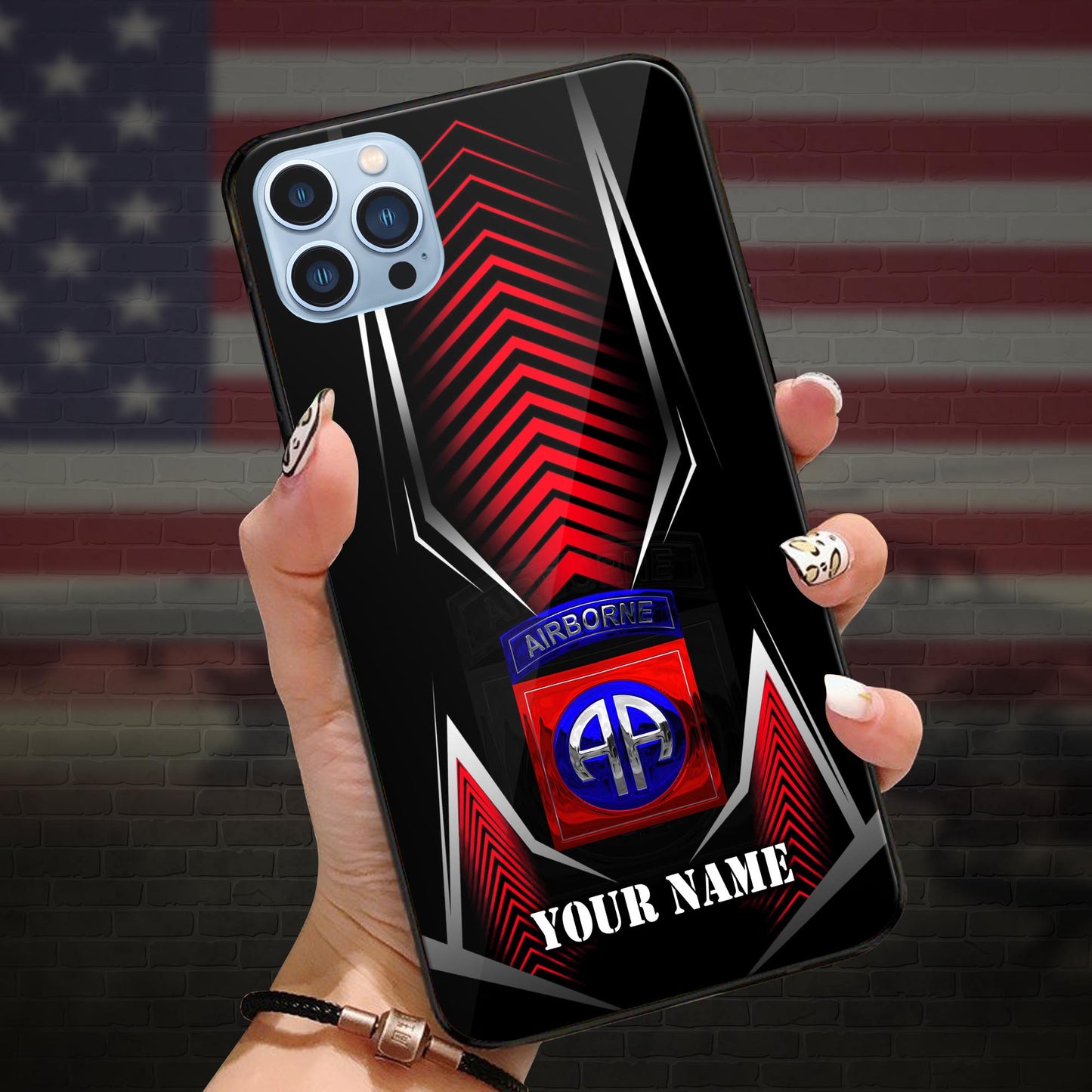 82nd Airborne Veteran Phone Case Custom Name, Gifts for Father, Gifts For Veteran ETRG-37891