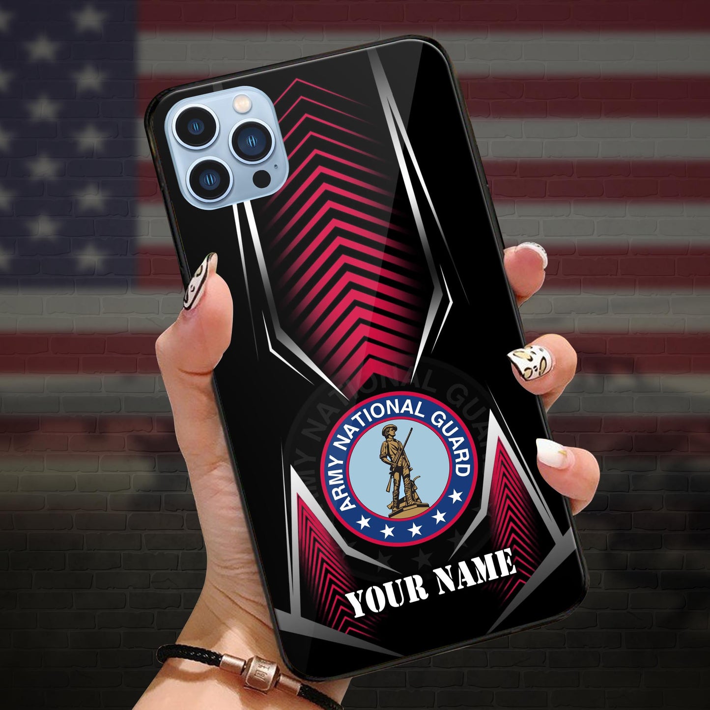 US National Guard Veteran Phone Case Custom Name, Gifts for Father, Gifts For Veteran ETRG-37891