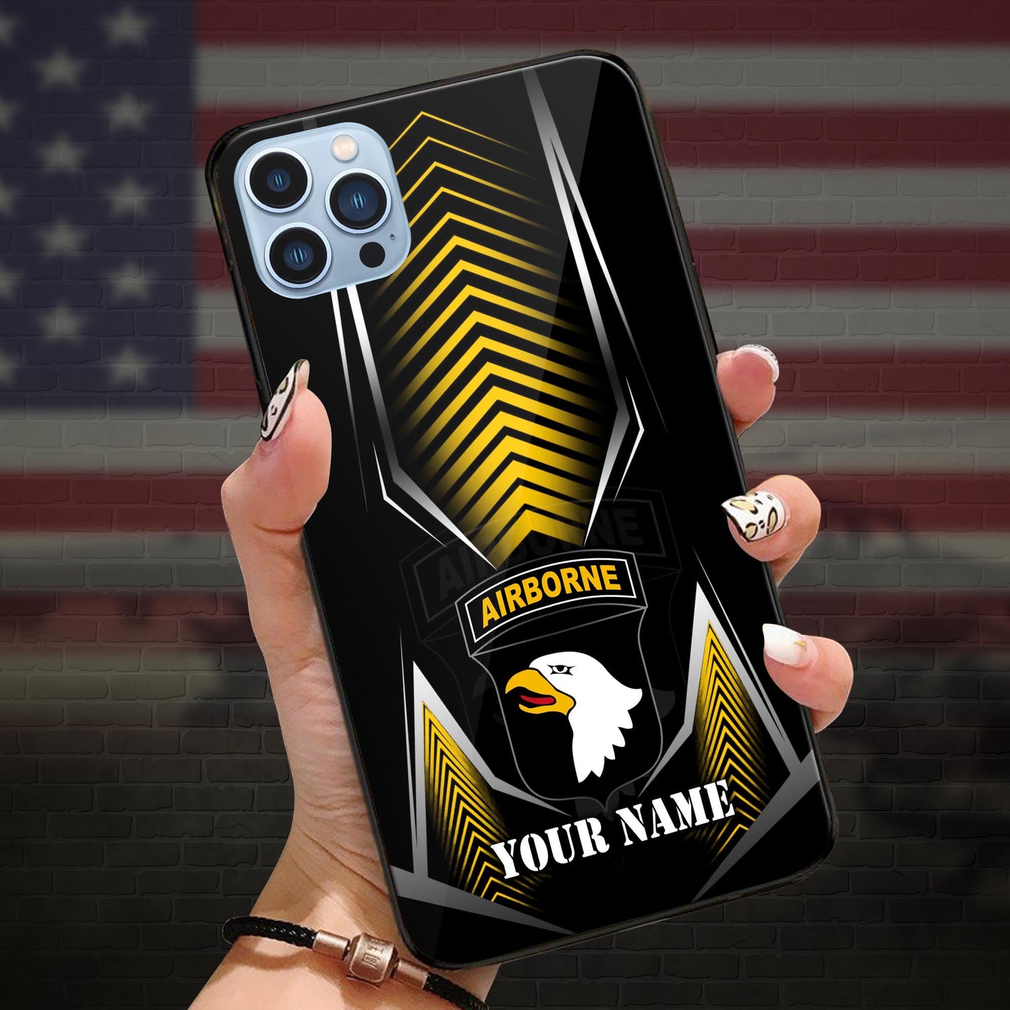 101st Airborne Division Veteran Phone Case Custom Name, Gifts for Father, Gifts For Veteran ETRG-37891