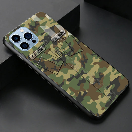 82nd Air borne Veteran Military Phone Case Custom Name And Rank, Camo Phone Case, Gifts For Veteran ETRG-37893