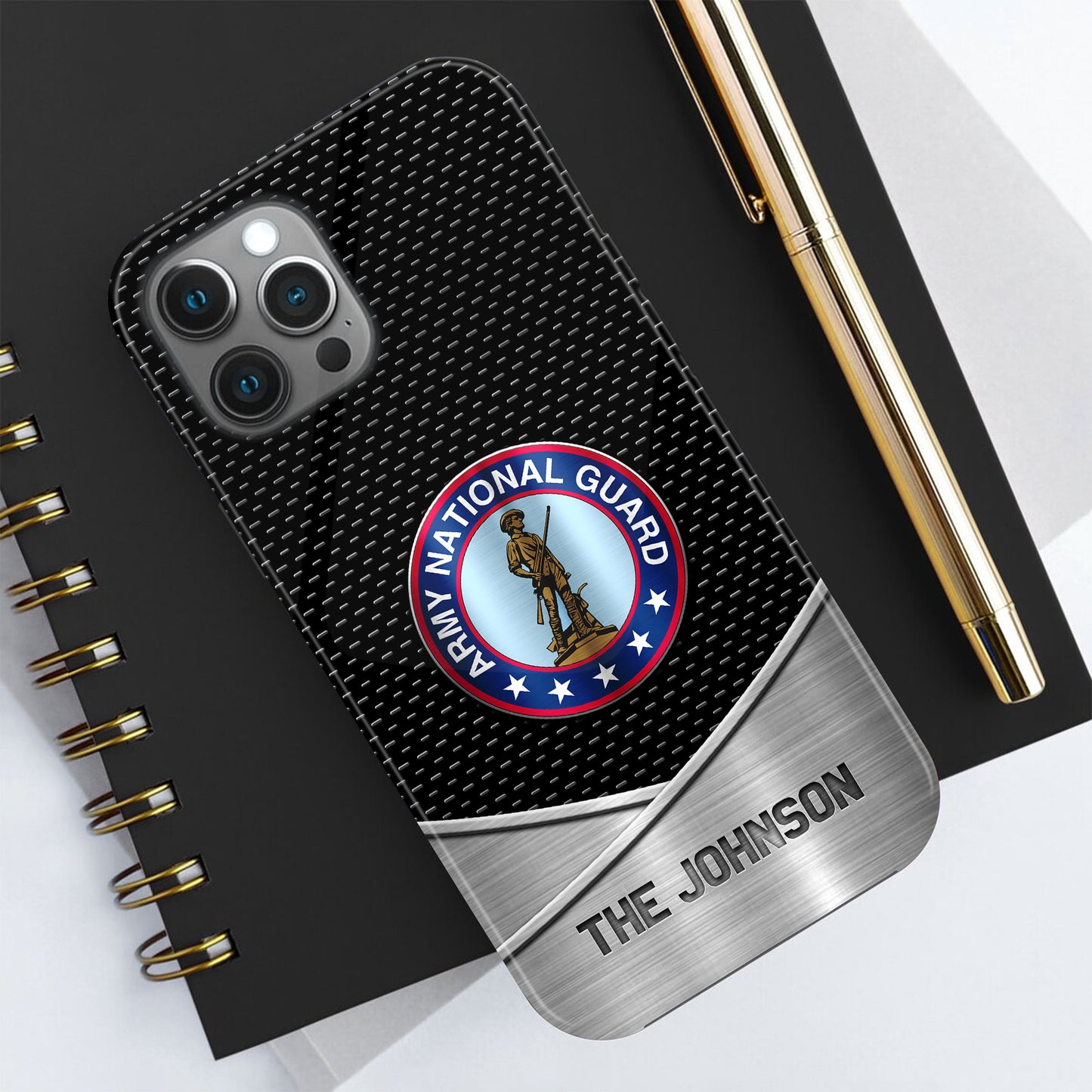 US National Guard Phone Case Custom Your Name, US Military Phone Case, Proudly Served, Custom Gift For Veteran ETRG-44323