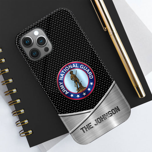 US National Guard Phone Case Custom Your Name, US Military Phone Case, Proudly Served, Custom Gift For Veteran ETRG-44323