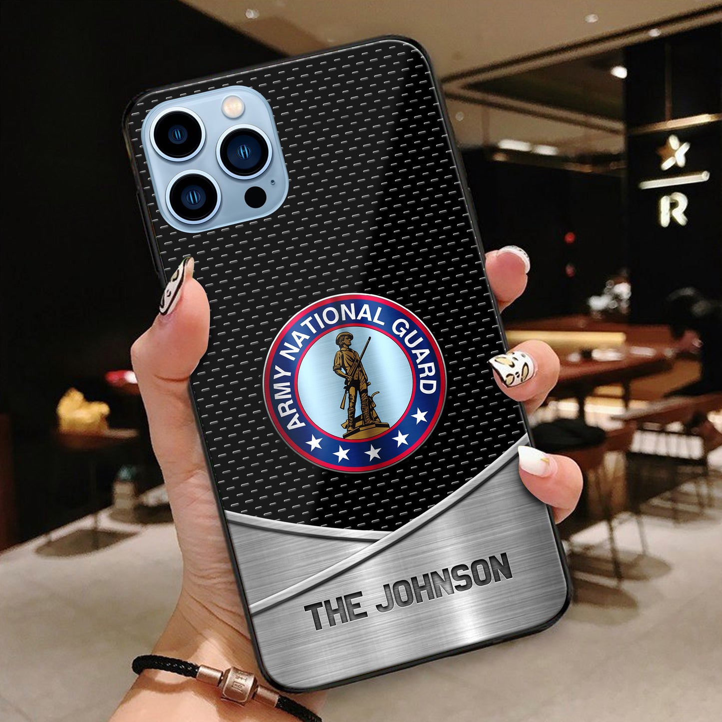 US National Guard Phone Case Custom Your Name, US Military Phone Case, Proudly Served, Custom Gift For Veteran ETRG-44323