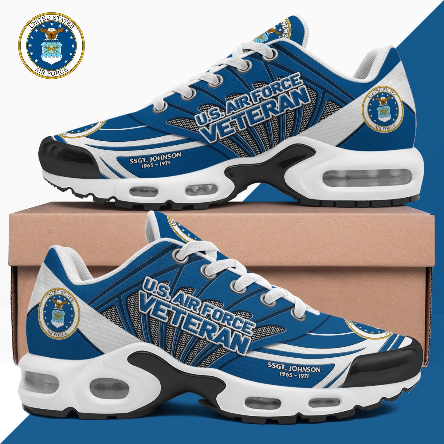 U.S. Air Force TN Shoes Custom Name And Year, Military Shoes, Military Gifts ETRG-61406