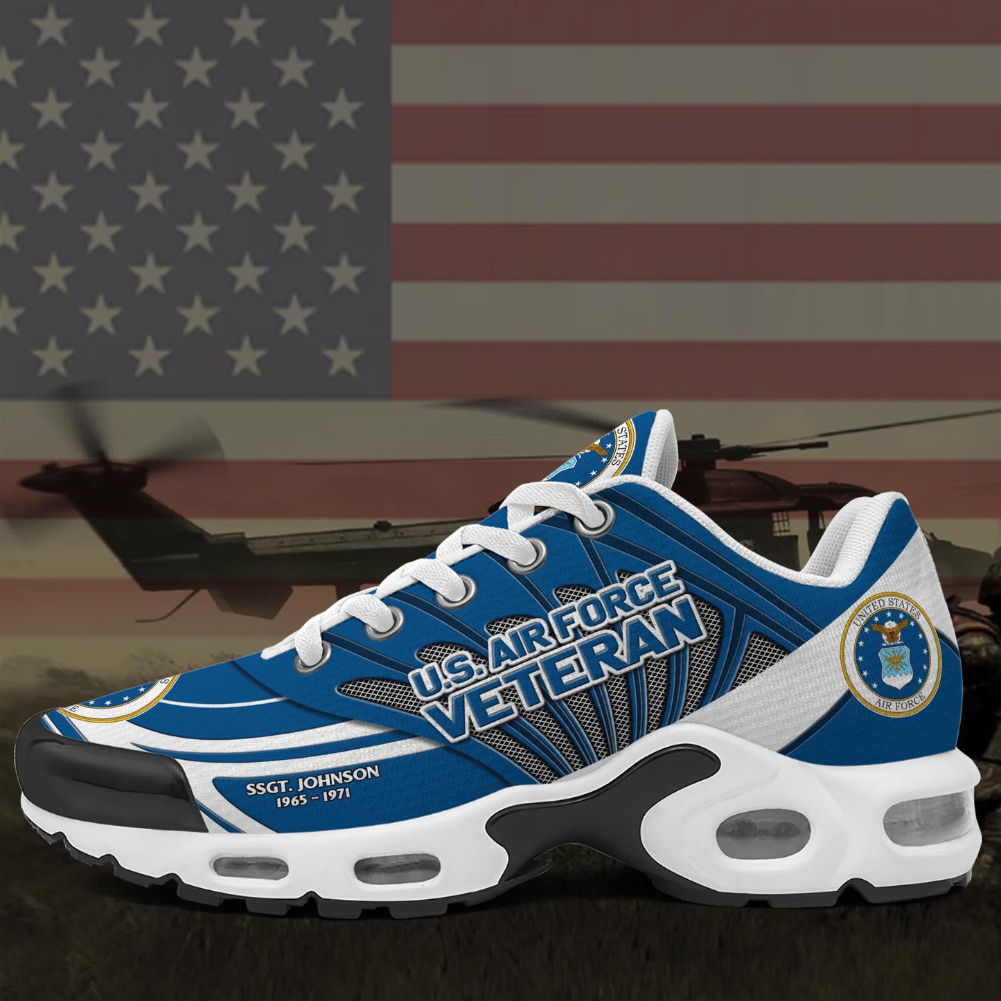 U.S. Air Force TN Shoes Custom Name And Year, Military Shoes, Military Gifts ETRG-61406