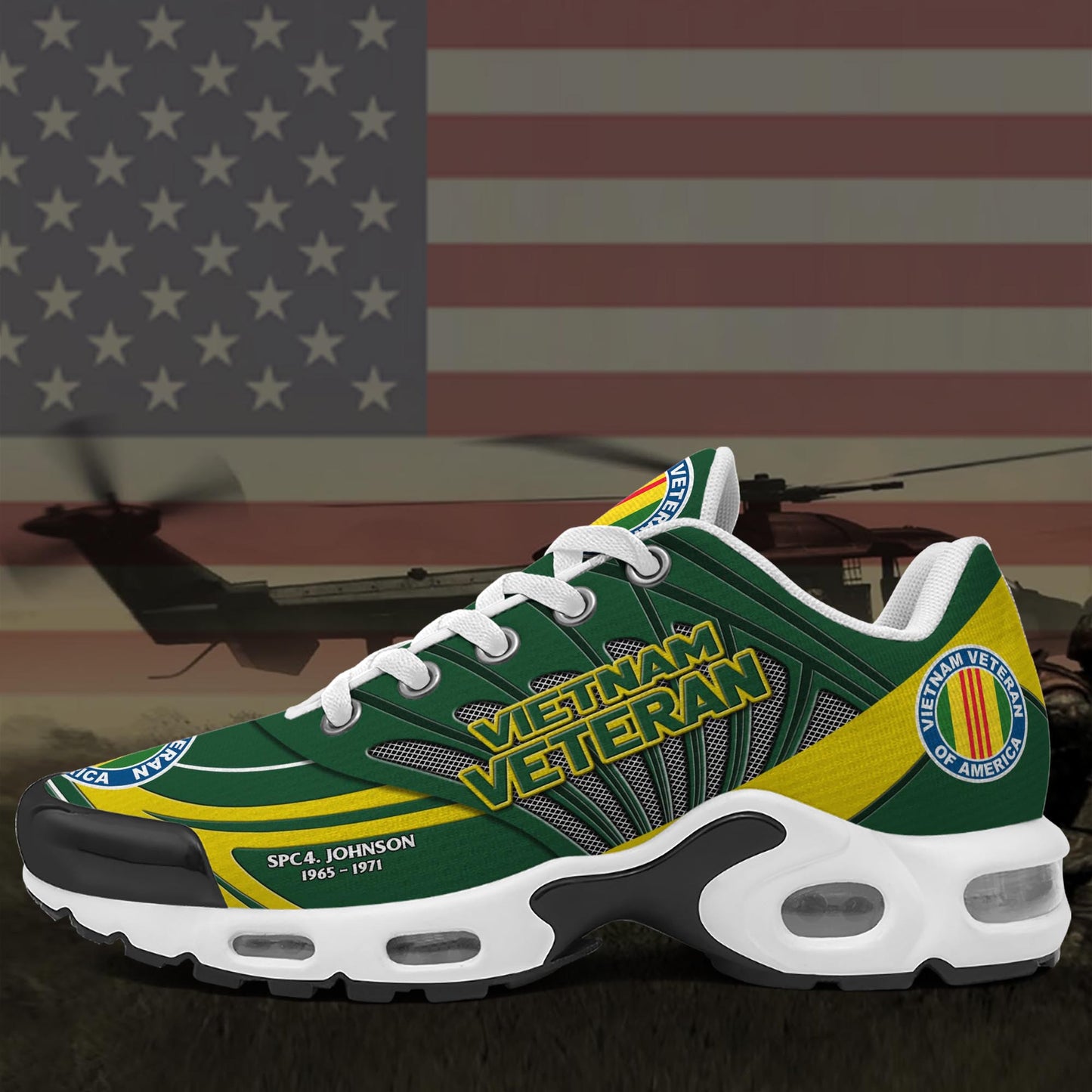 Vietnam Veteran TN Shoes Custom Name And Year, Military Shoes, Military Gifts ETRG-61406