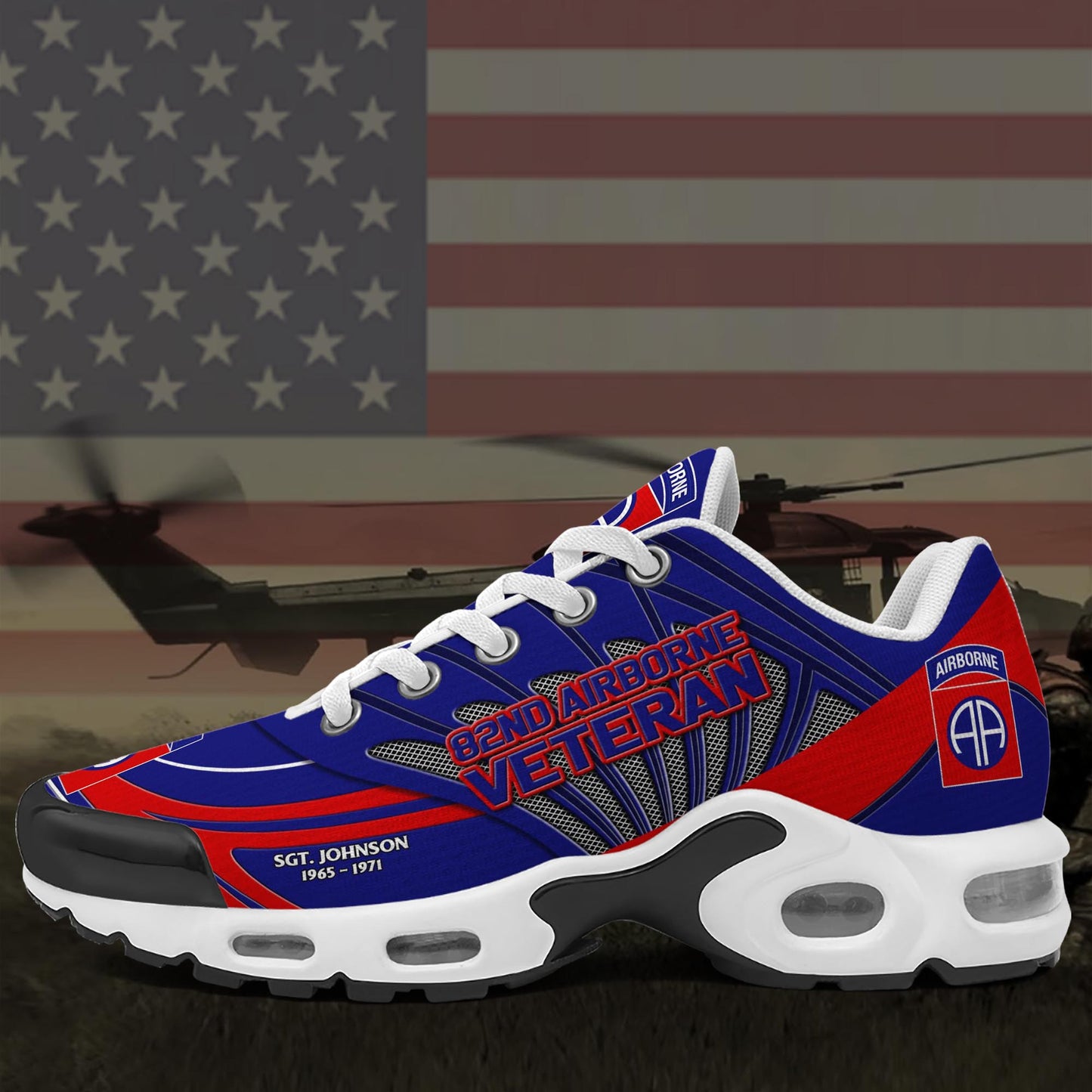 82nd Airborne TN Shoes Custom Name And Year, Military Shoes, Military Gifts ETRG-61406