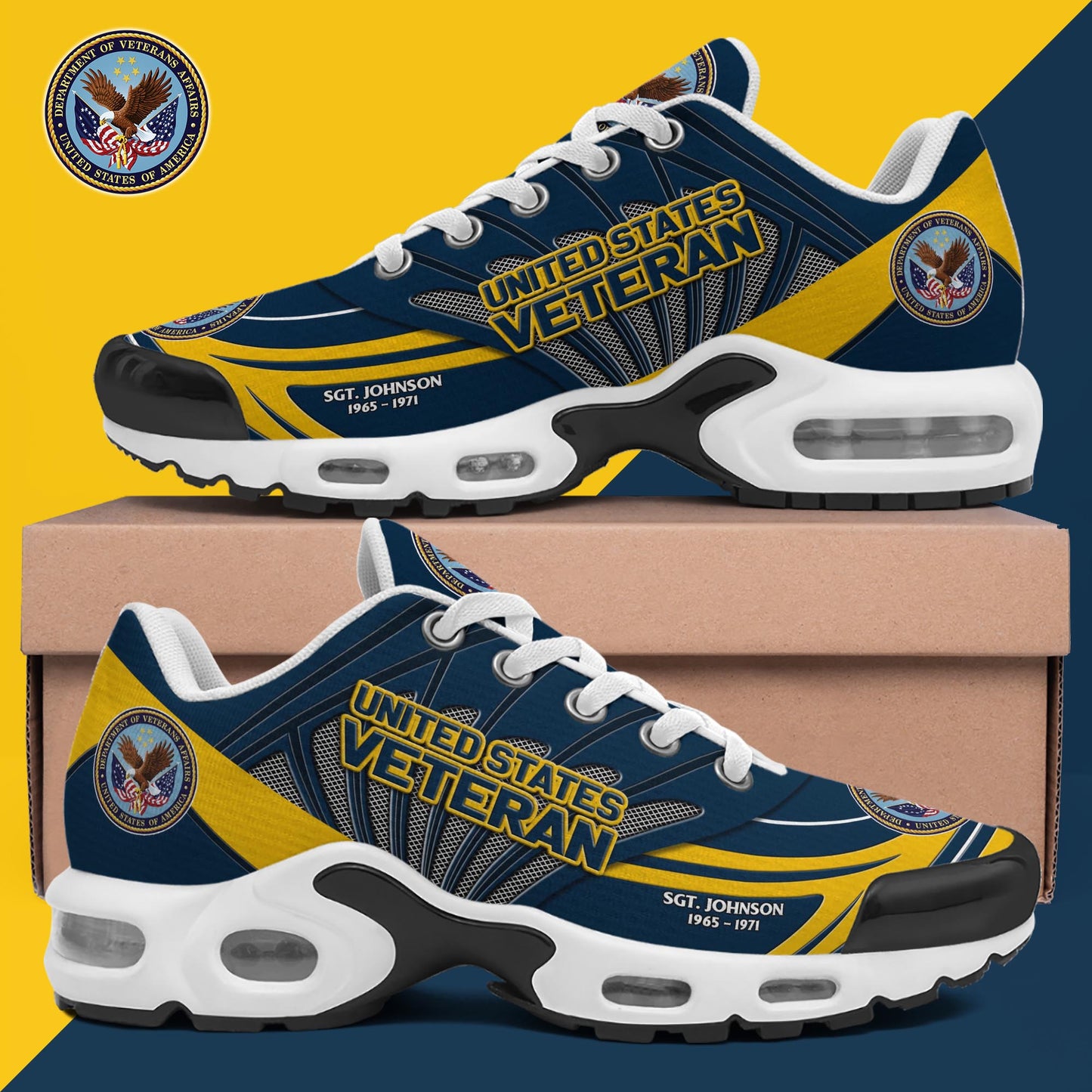 US Veteran TN Shoes Custom Name And Year, Military Shoes, Military Gifts ETRG-61406