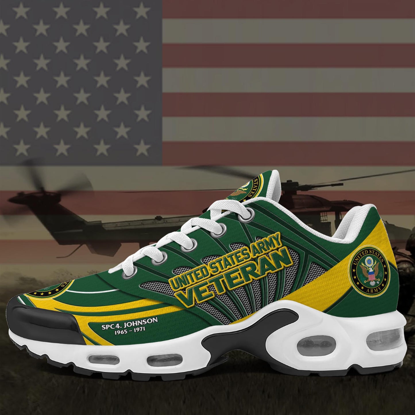 U.S. Army TN Shoes Custom Name And Year, Military Shoes, Military Gifts ETRG-61406