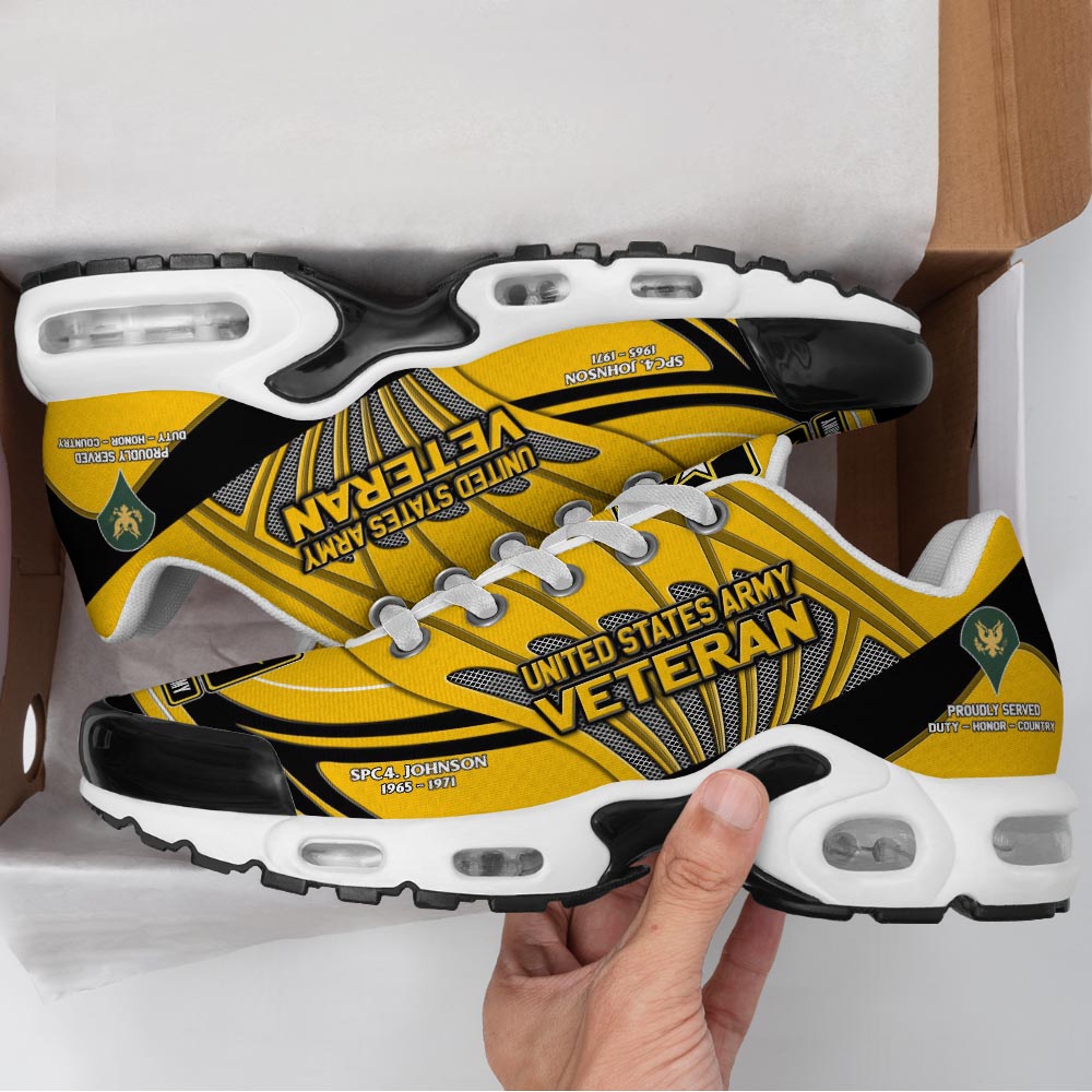 U.S. Army TN Shoes Custom Name, Rank And Year, Military Shoes, Military Gifts ETRG-61475